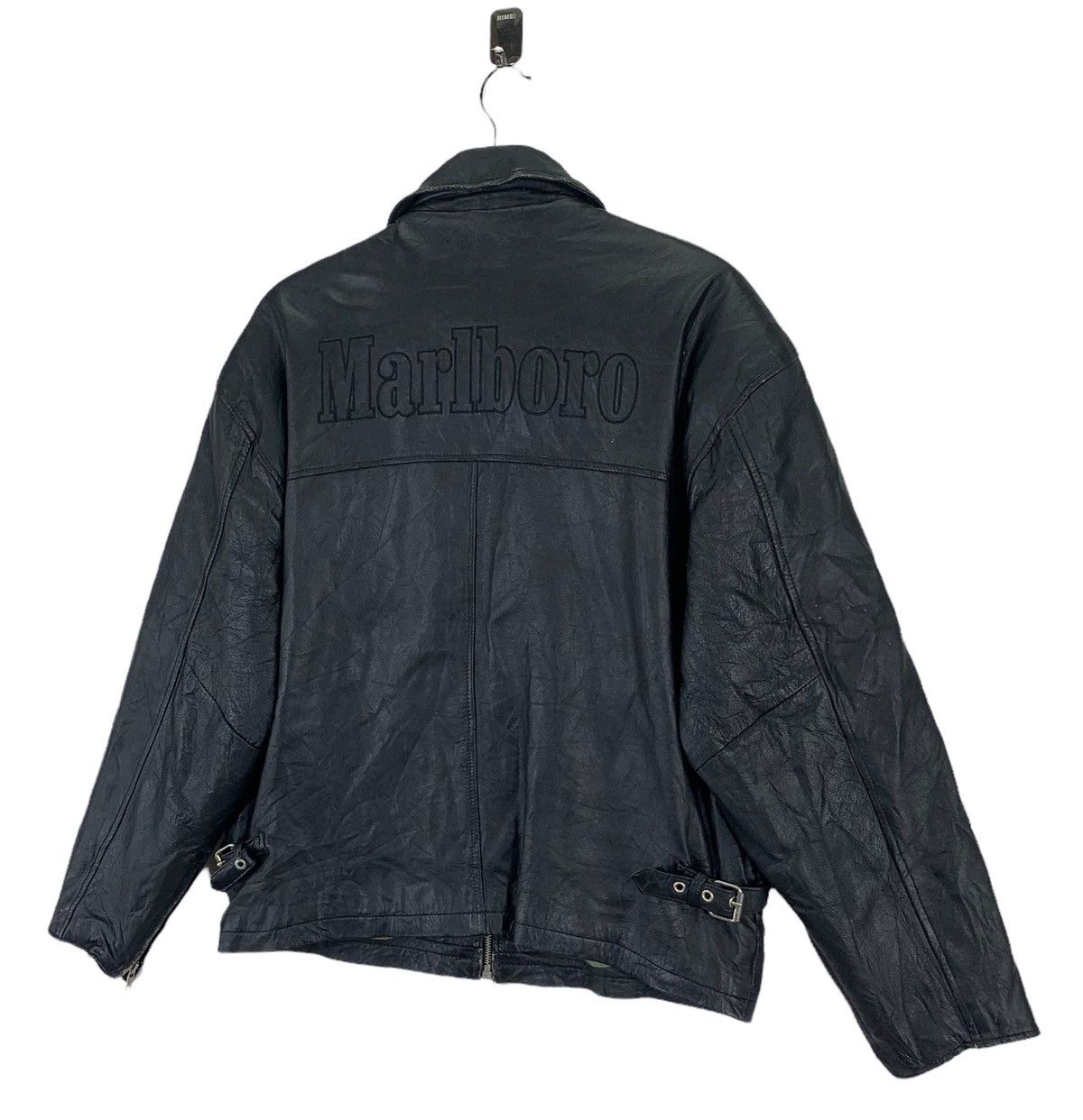 Marlboro × Marlboro Classics × Marlboro Unlimited VINTAGE BLACK LEATHER MARLBORO BIKER JACKET Size US M / EU 48-50 / 2 - 11 Thumbnail