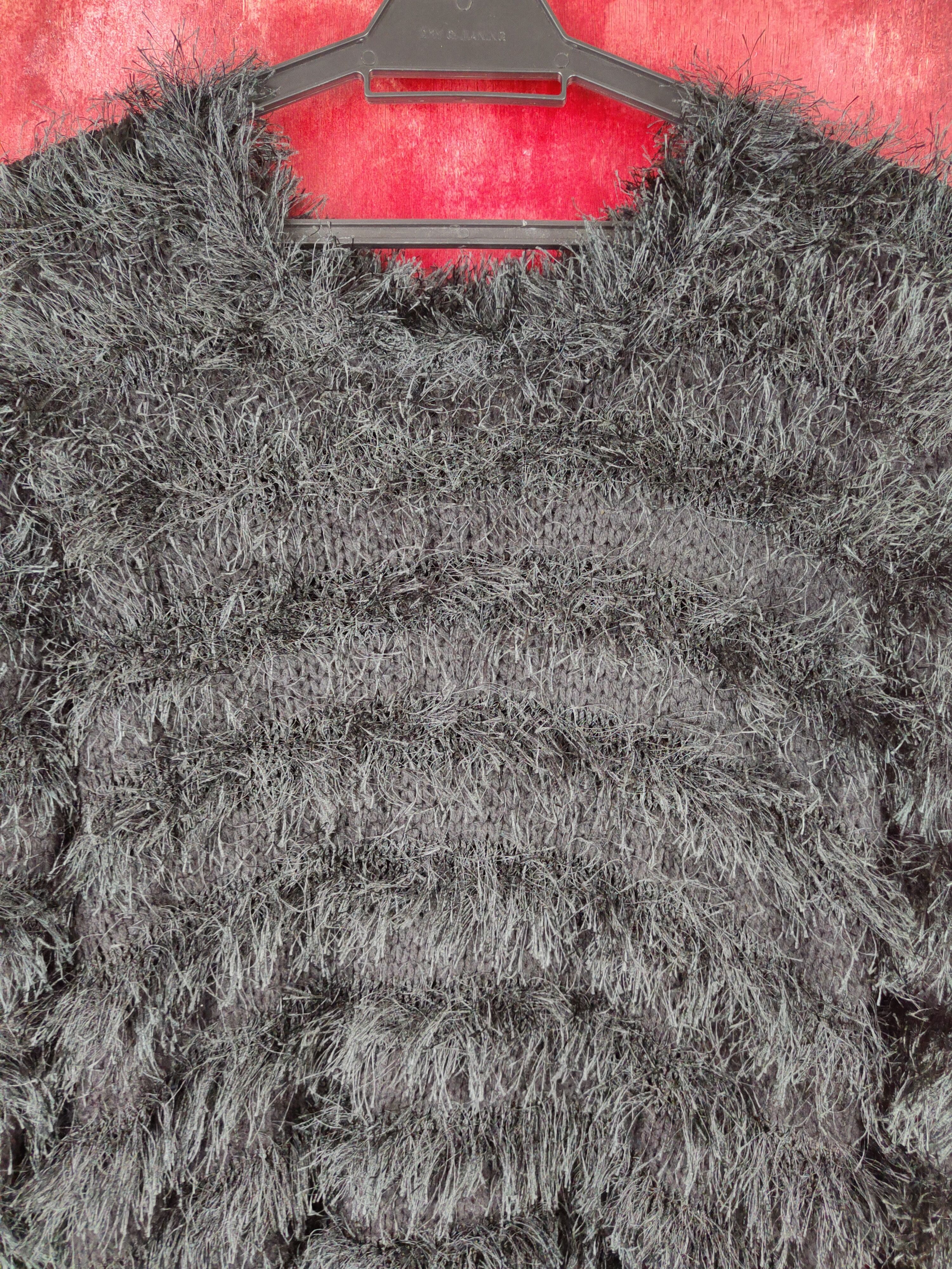 Japanese Brand DL Here's Avenue Black Shag Shaggy Fur Mohair Knitwear #S801 Size M / US 6-8 / IT 42-44 - 2 Thumbnail
