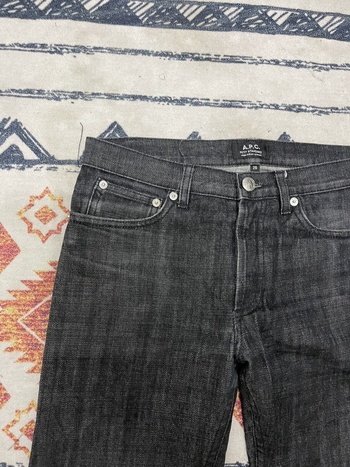 A.P.C. Apc Petit Standard Jean Droit Etroit Size US 30 / EU 46 - 3 Thumbnail