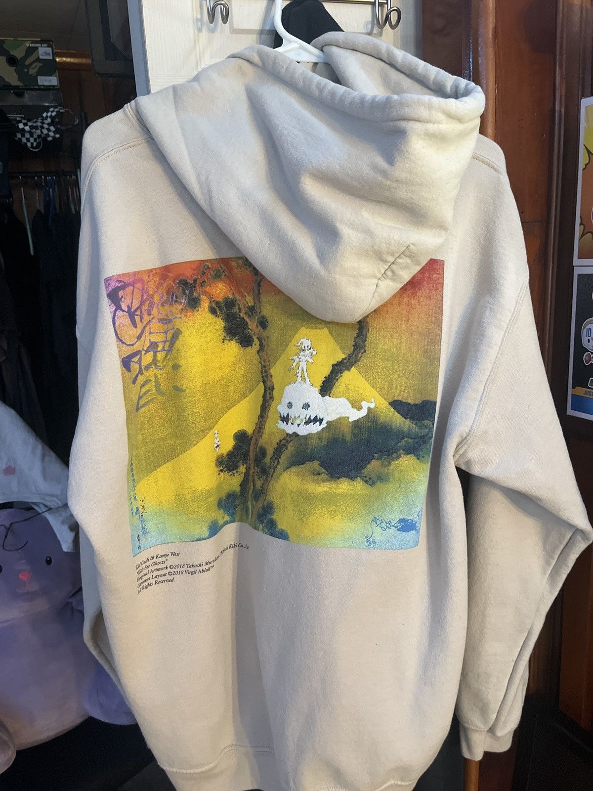 Kids See Ghost Album Cover Hoodie outlets Kanye Kid Cudi 2018 Virgil Abloh Size 2XL