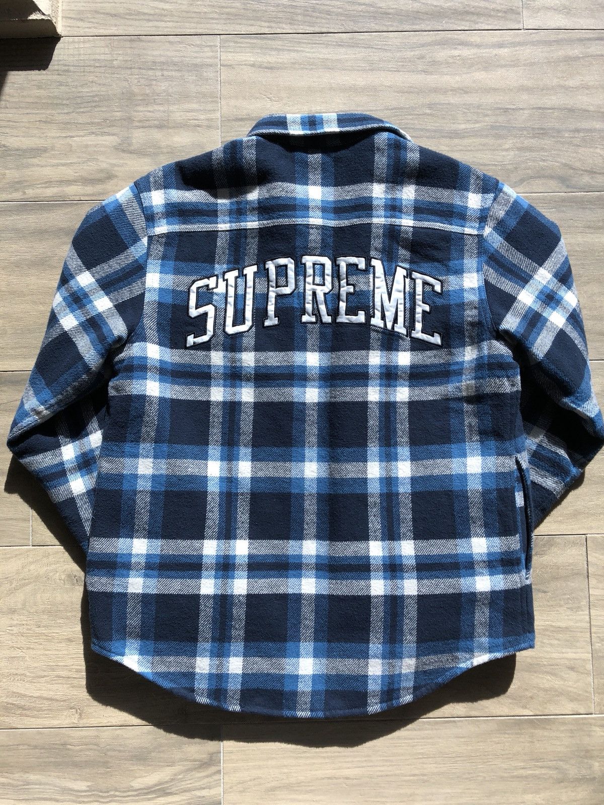 Supreme Supreme Quilted Arc Logo Flannel | Grailed