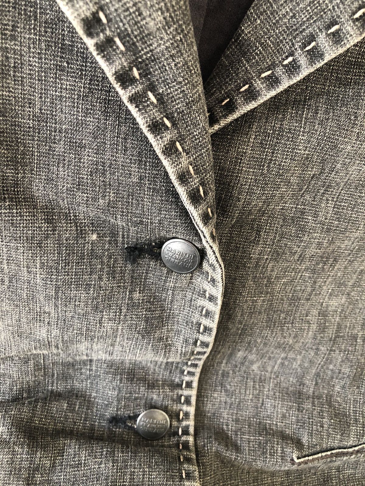 Marithe + Francois Girbaud Marithe Francois Girbaud denim blazer Size US M / EU 48-50 / 2 - 7 Thumbnail