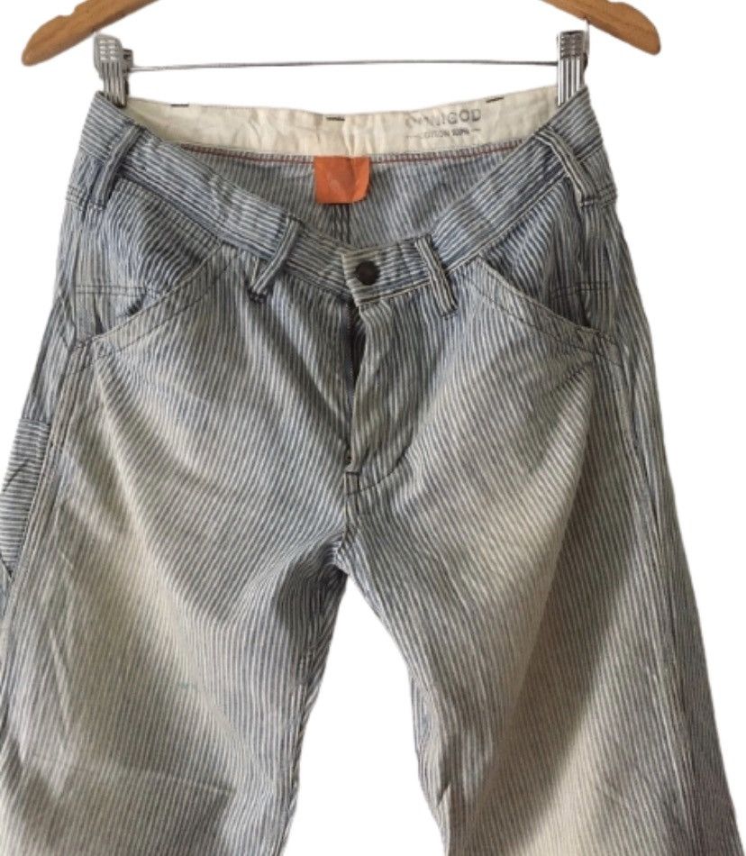 Hysteric Glamour × OMNIGOD × Tornado Mart Rare Worker striped Jail Omnigod Japan Branded Size US 30 / EU 46 - 3 Thumbnail