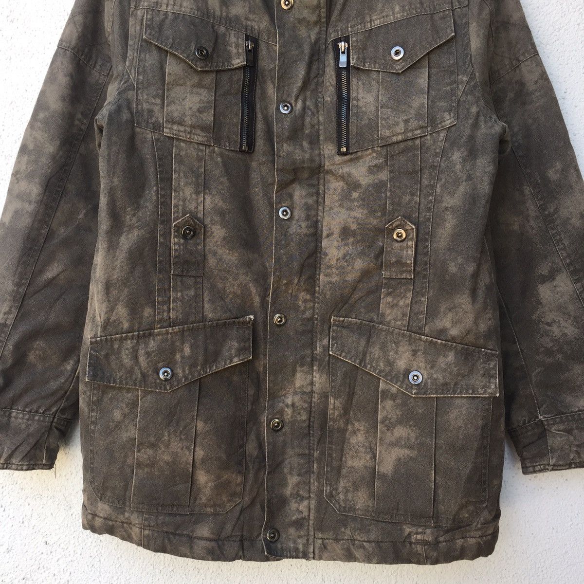 Hunter Vintage Create Barefoot Faded Acid Wash Jacket Multi Pocket Size US M / EU 48-50 / 2 - 3 Thumbnail