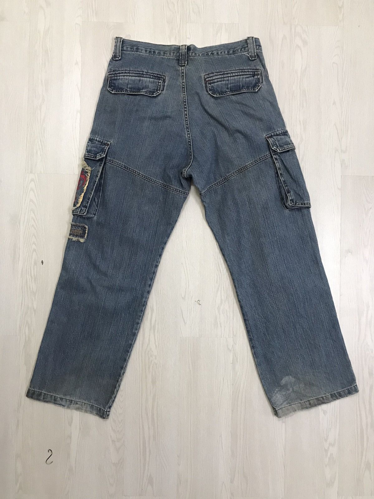 If Six Was Nine × Japanese Brand × Vintage Vintage Piko Japan Cargo Pants Hawaiian Denim Size US 36 / EU 52 - 2 Thumbnail