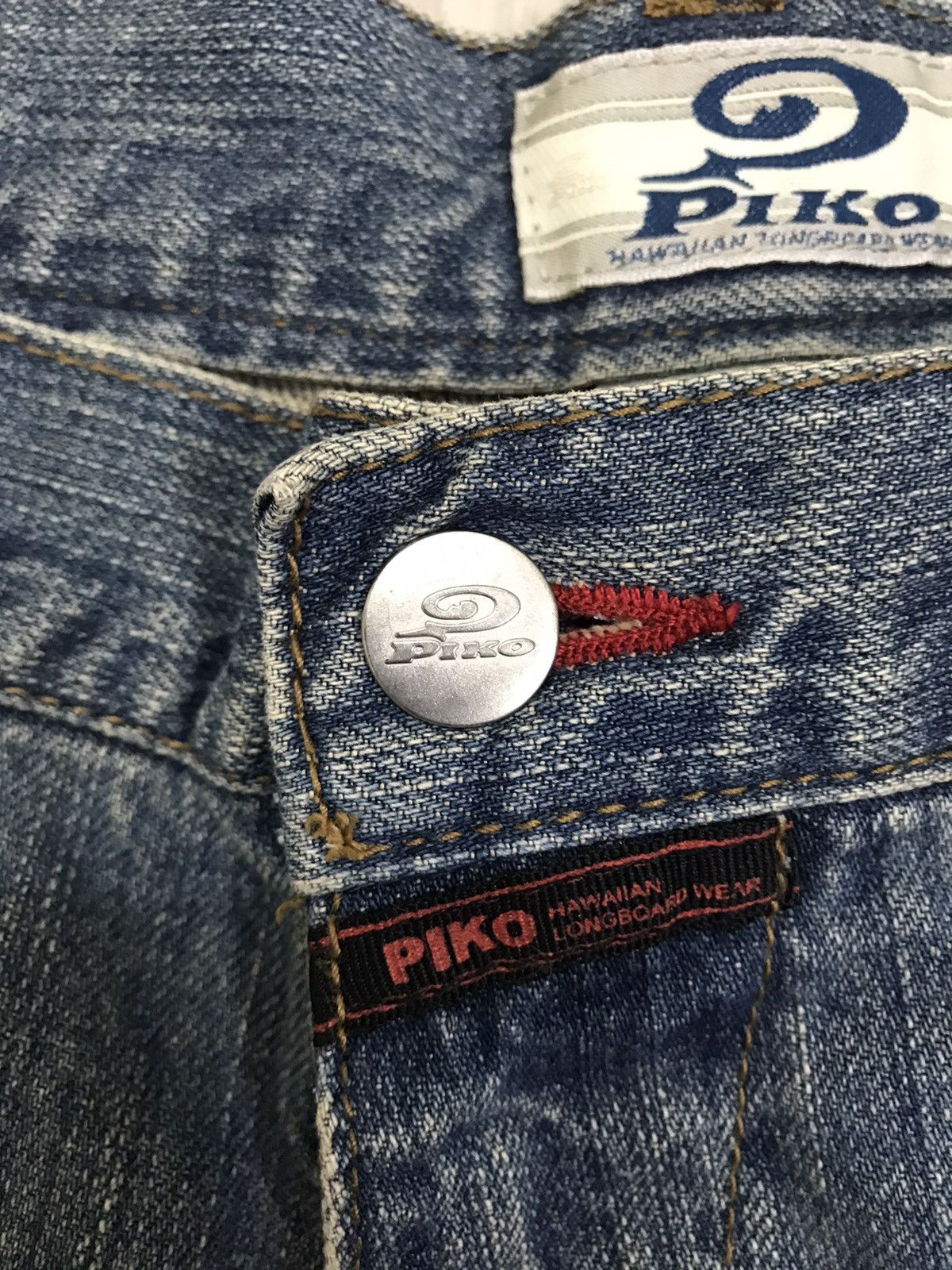 If Six Was Nine × Japanese Brand × Vintage Vintage Piko Japan Cargo Pants Hawaiian Denim Size US 36 / EU 52 - 10 Thumbnail