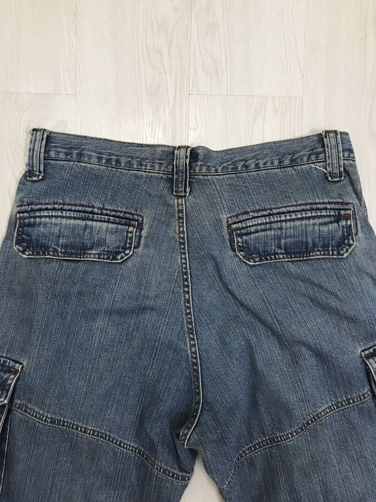 If Six Was Nine × Japanese Brand × Vintage Vintage Piko Japan Cargo Pants Hawaiian Denim Size US 36 / EU 52 - 6 Thumbnail