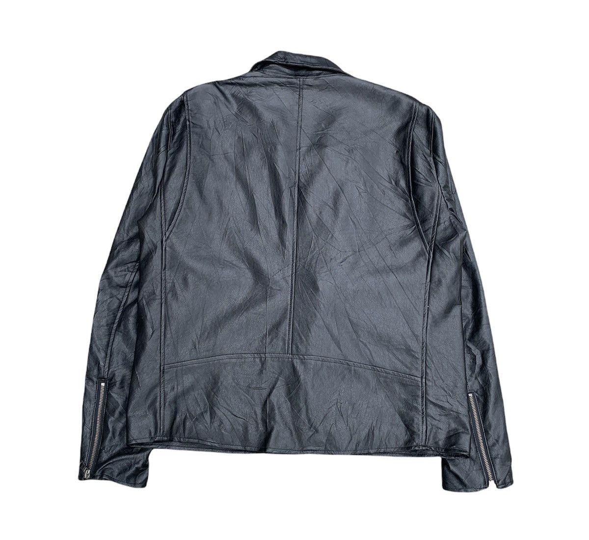 Japanese Brand × Vintage 🔥NeedGone🔥Vintage GU Leather Biker Jacket Size US L / EU 52-54 / 3 - 9 Thumbnail
