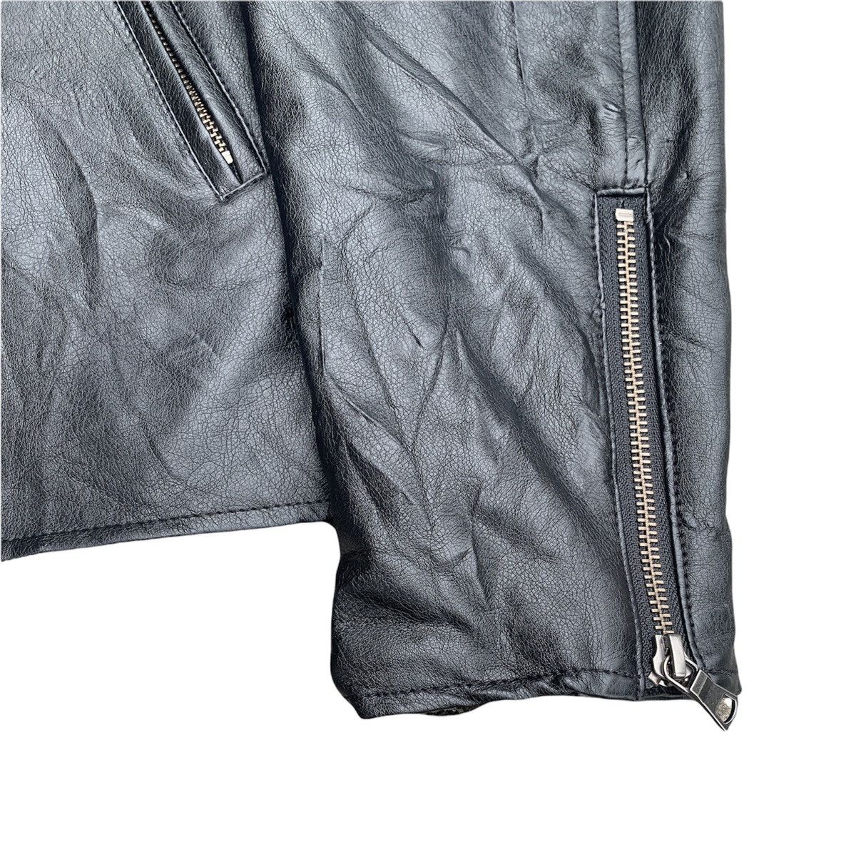 Japanese Brand × Vintage 🔥NeedGone🔥Vintage GU Leather Biker Jacket Size US L / EU 52-54 / 3 - 6 Thumbnail