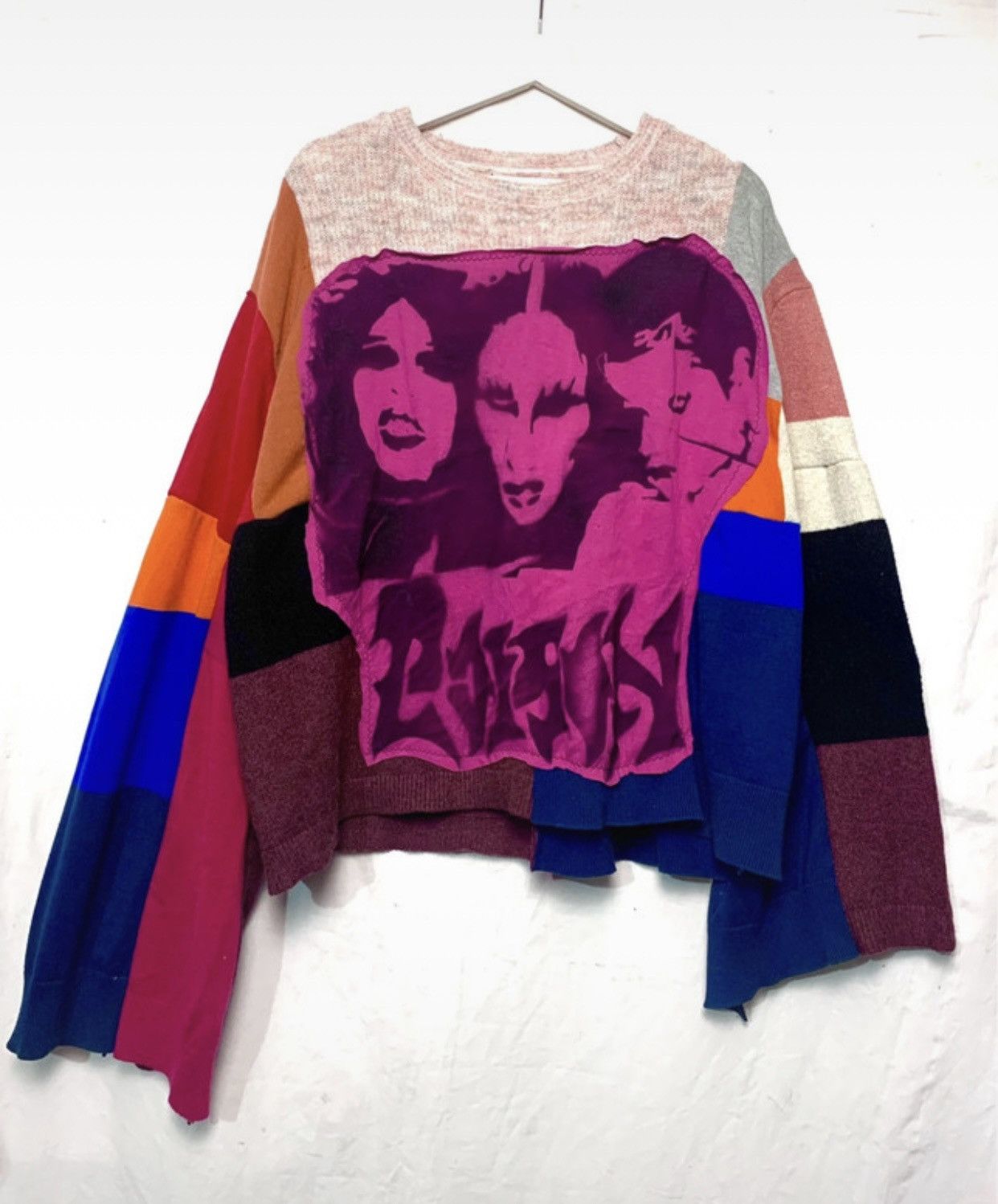 Grail PUNK SICK 1 of 1 Drip Drill Sweater patchwork