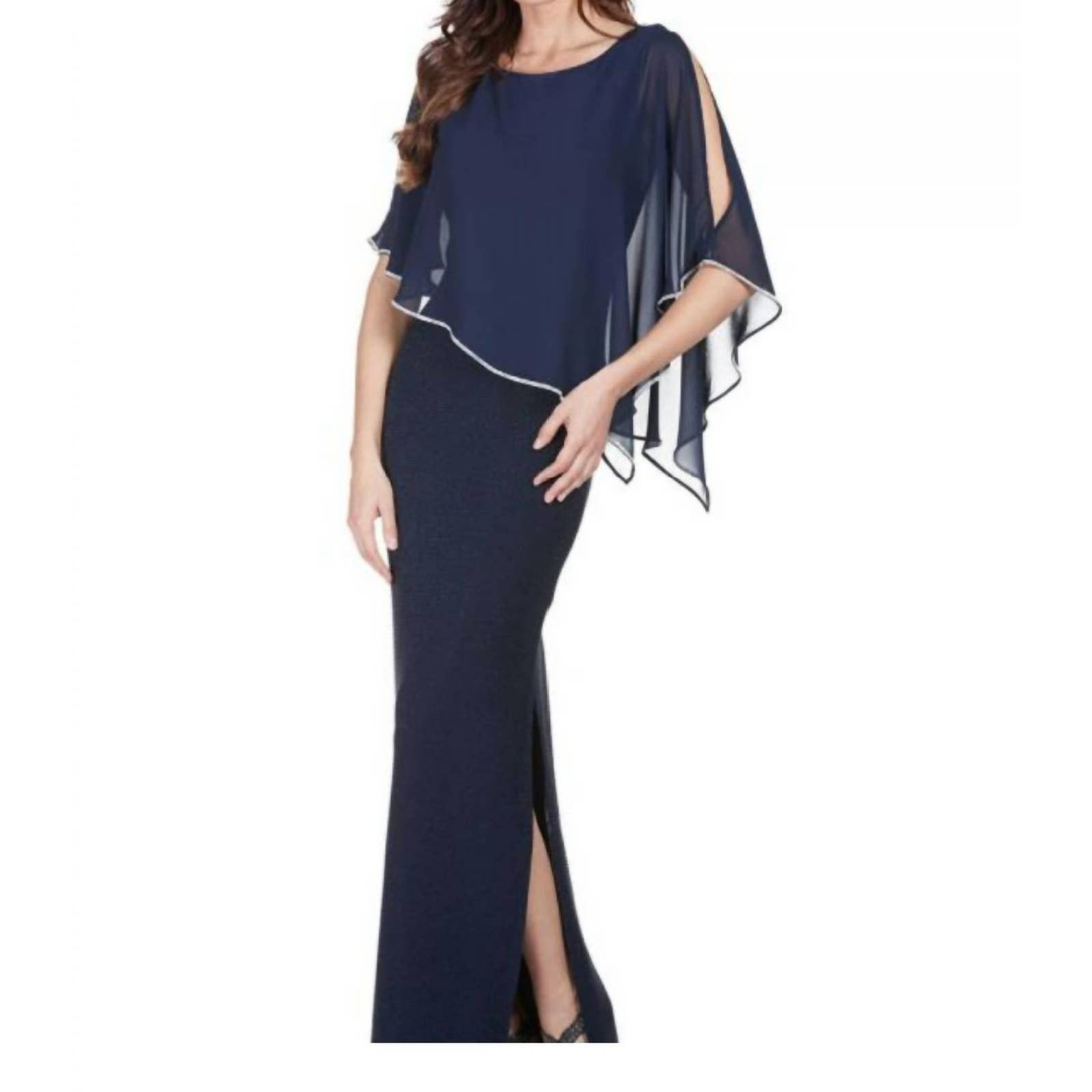Frank Lyman Double Layer Chiffon Blouse Midnight 176335 main image 0