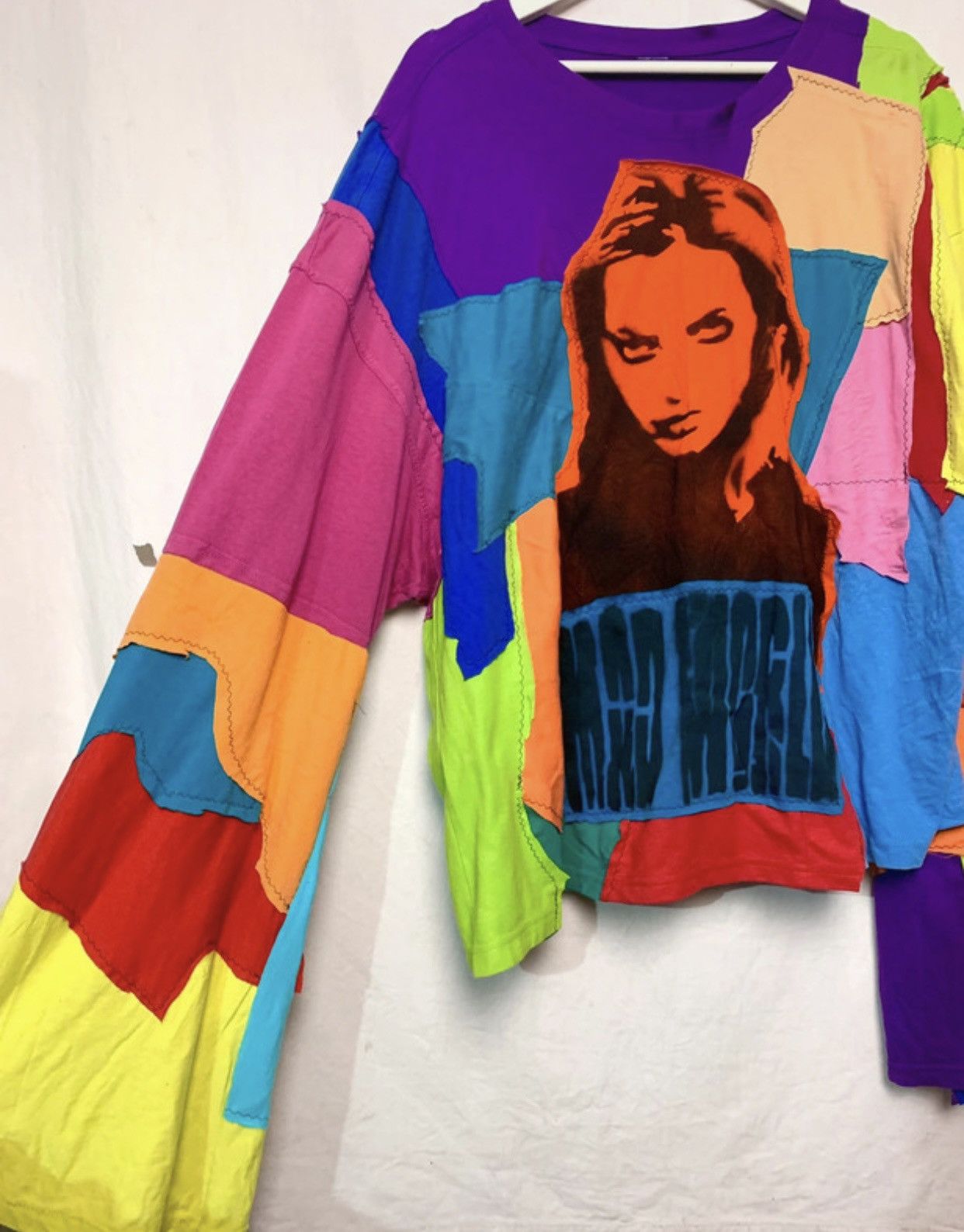 Vintage Patch -Work grail long tee custom 1 of 1 archive drip drill Size US XL / EU 56 / 4 - 4 Thumbnail