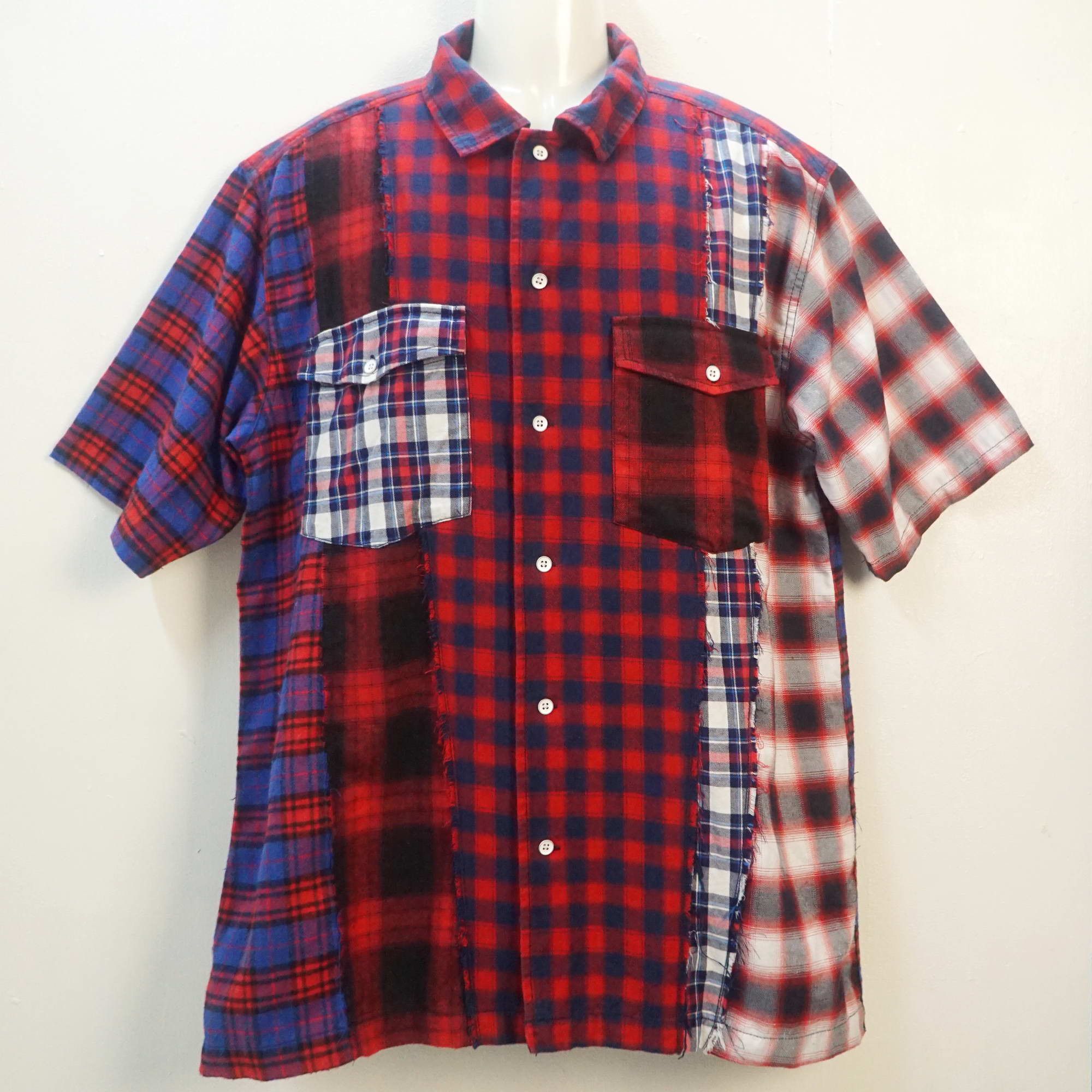 Flannel UNSTUDIED Tartan Plaid Patchwork Flannel Shirt Size US XL / EU 56 / 4 - 3 Thumbnail
