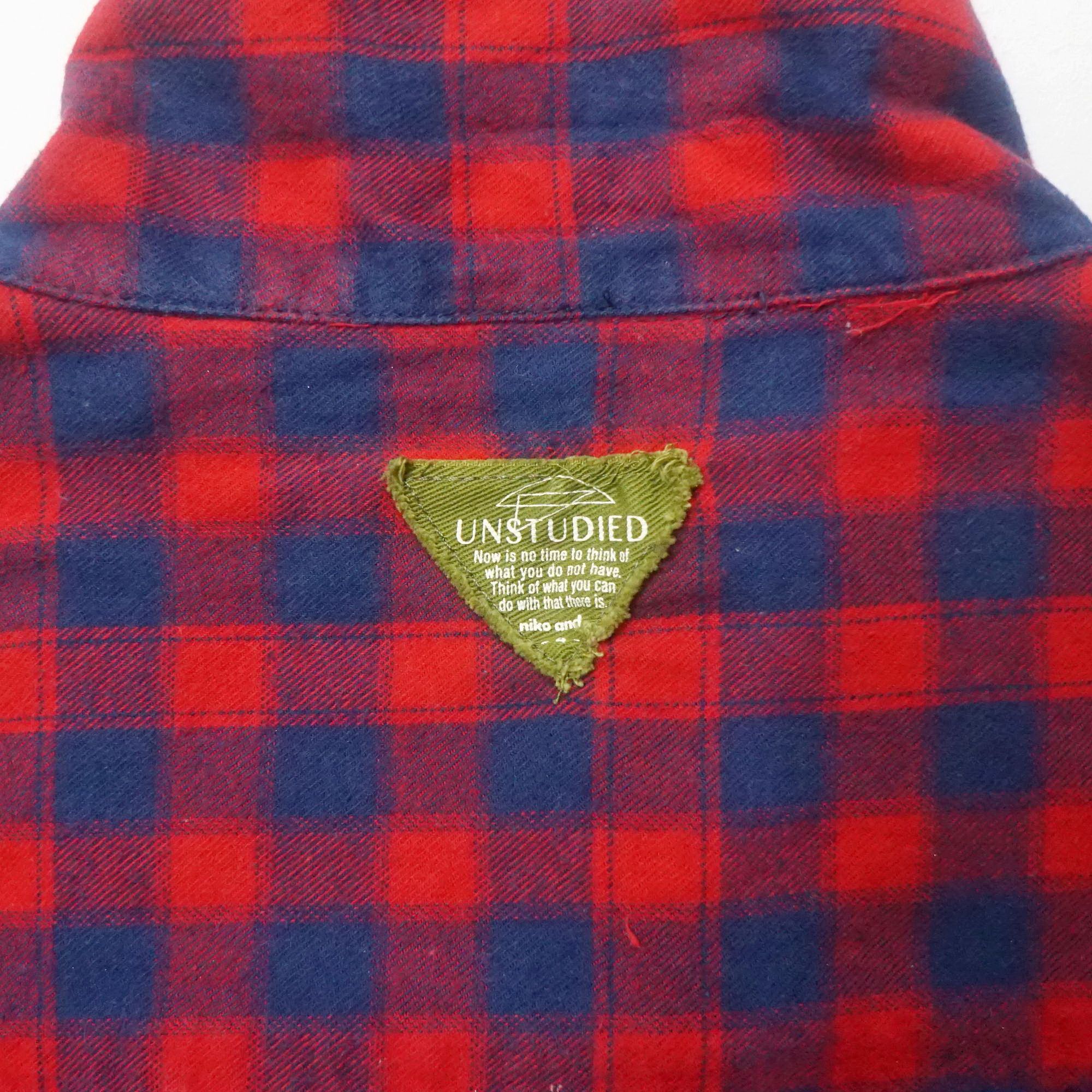 Flannel UNSTUDIED Tartan Plaid Patchwork Flannel Shirt Size US XL / EU 56 / 4 - 7 Thumbnail