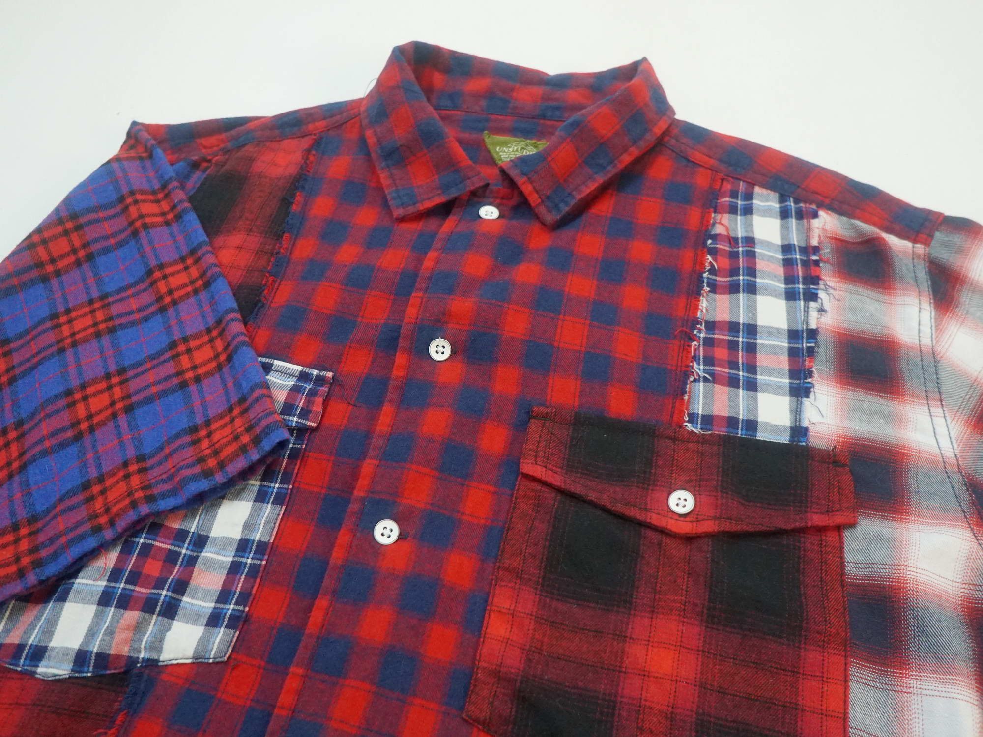 Flannel UNSTUDIED Tartan Plaid Patchwork Flannel Shirt Size US XL / EU 56 / 4 - 5 Thumbnail