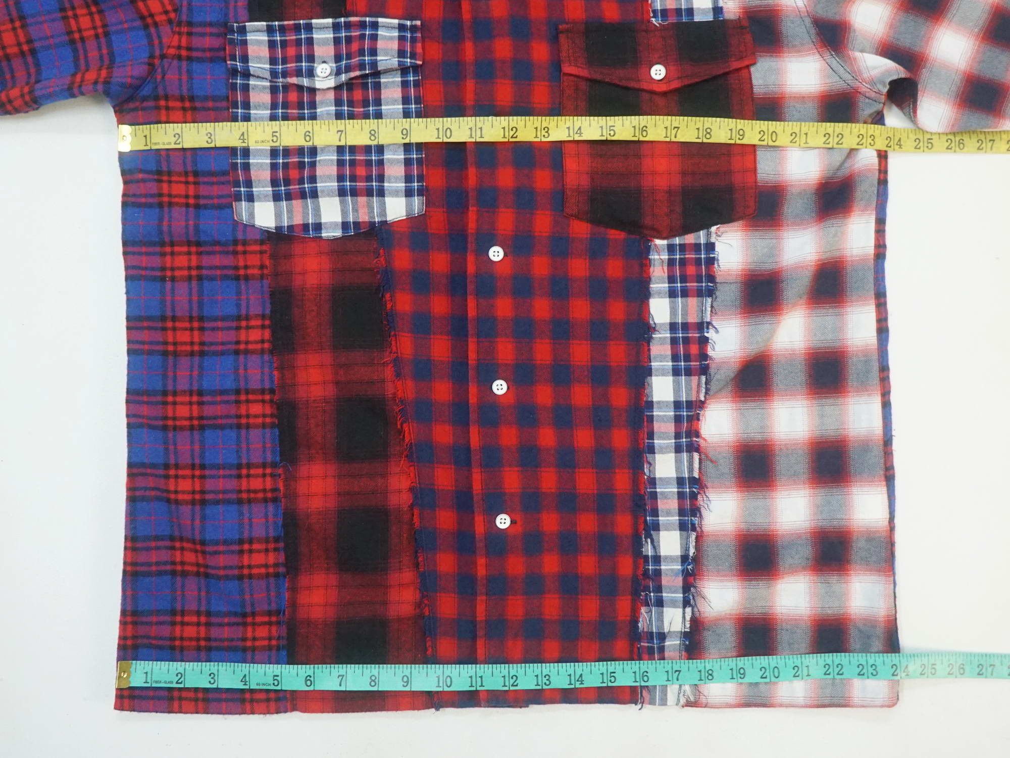 Flannel UNSTUDIED Tartan Plaid Patchwork Flannel Shirt Size US XL / EU 56 / 4 - 10 Thumbnail