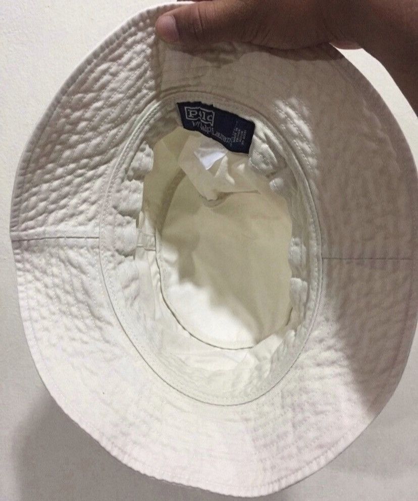 Vintage VTG Polo RL White Bucket Hat Size ONE SIZE - 7 Thumbnail