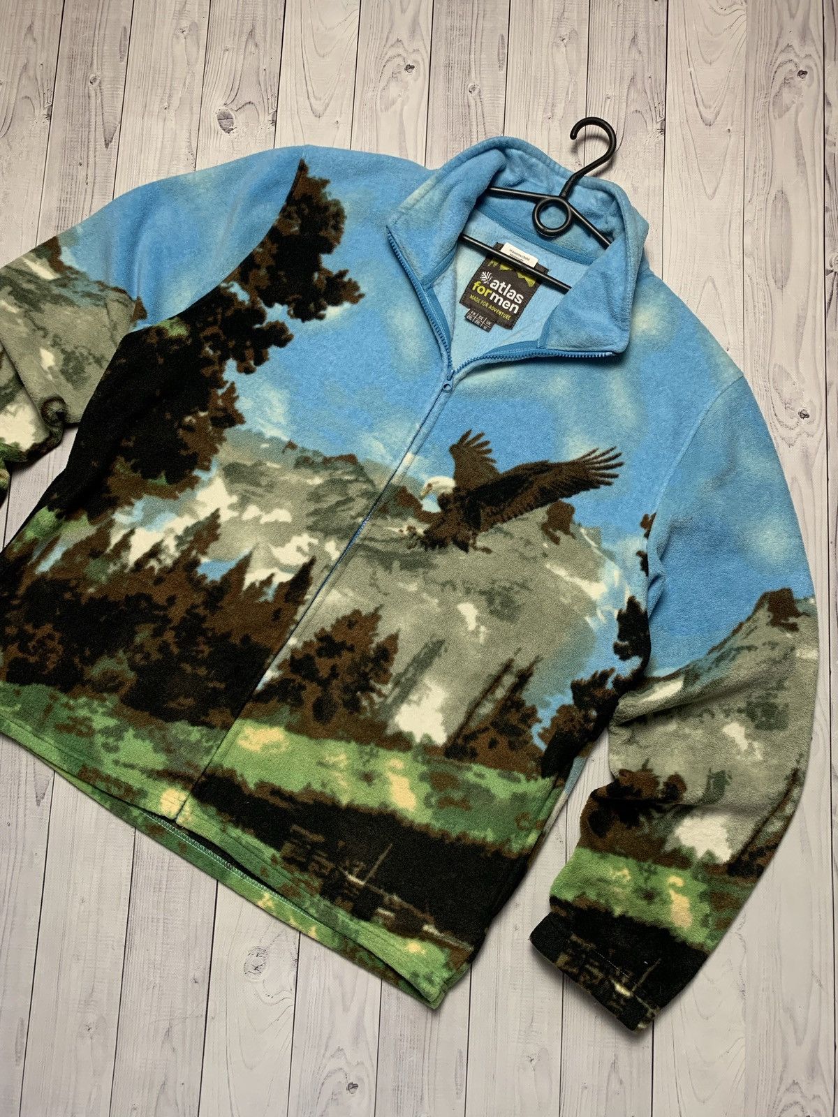 American Eagle Outfitters × Vintage Vintage Fleece jacket Eagle wolf big logo size XXL Size US XXL / EU 58 / 5 - 2 Thumbnail