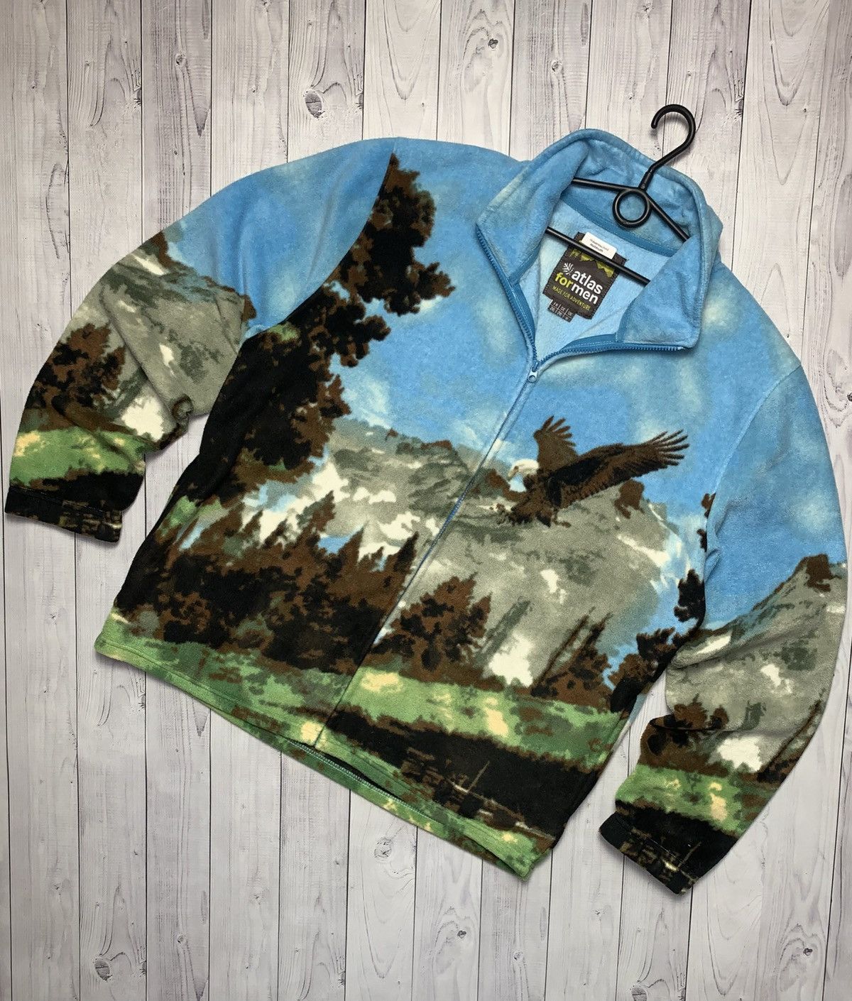 American Eagle Outfitters × Vintage Vintage Fleece jacket Eagle wolf big logo size XXL Size US XXL / EU 58 / 5 - 1 Thumbnail