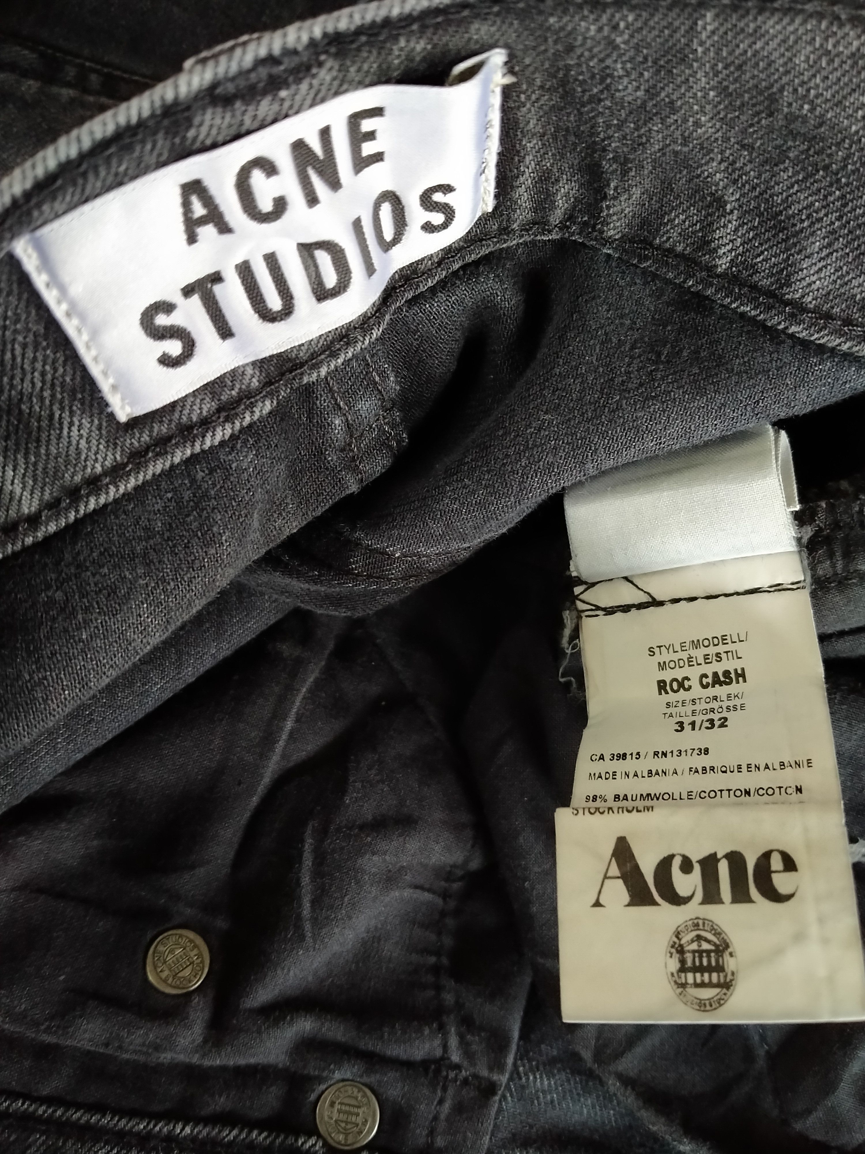 Acne Studios Vintage Acne Studio Distressed Black Faded Jeans Size US 31 - 19 Thumbnail