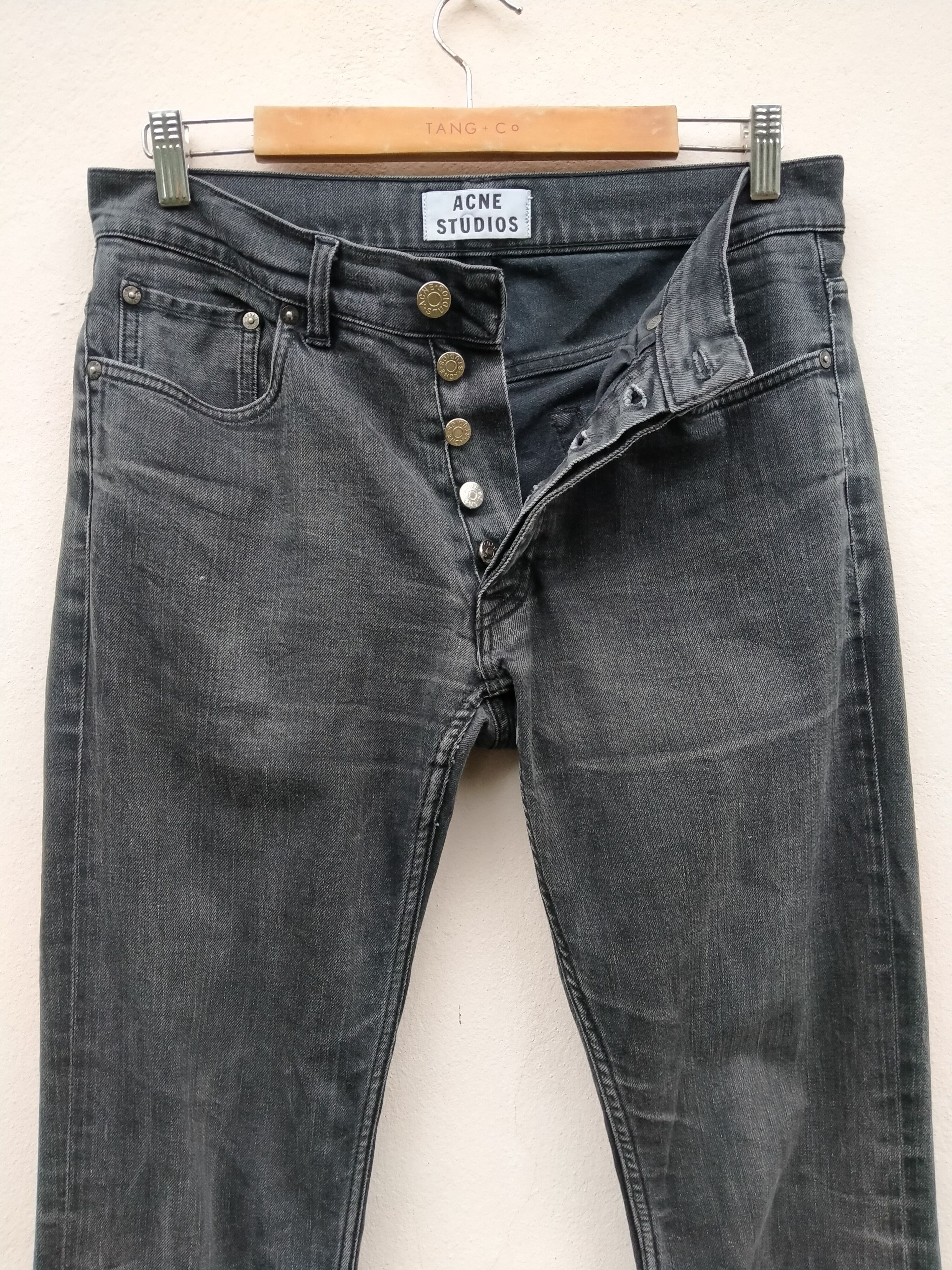 Acne Studios Vintage Acne Studio Distressed Black Faded Jeans Size US 31 - 4 Thumbnail