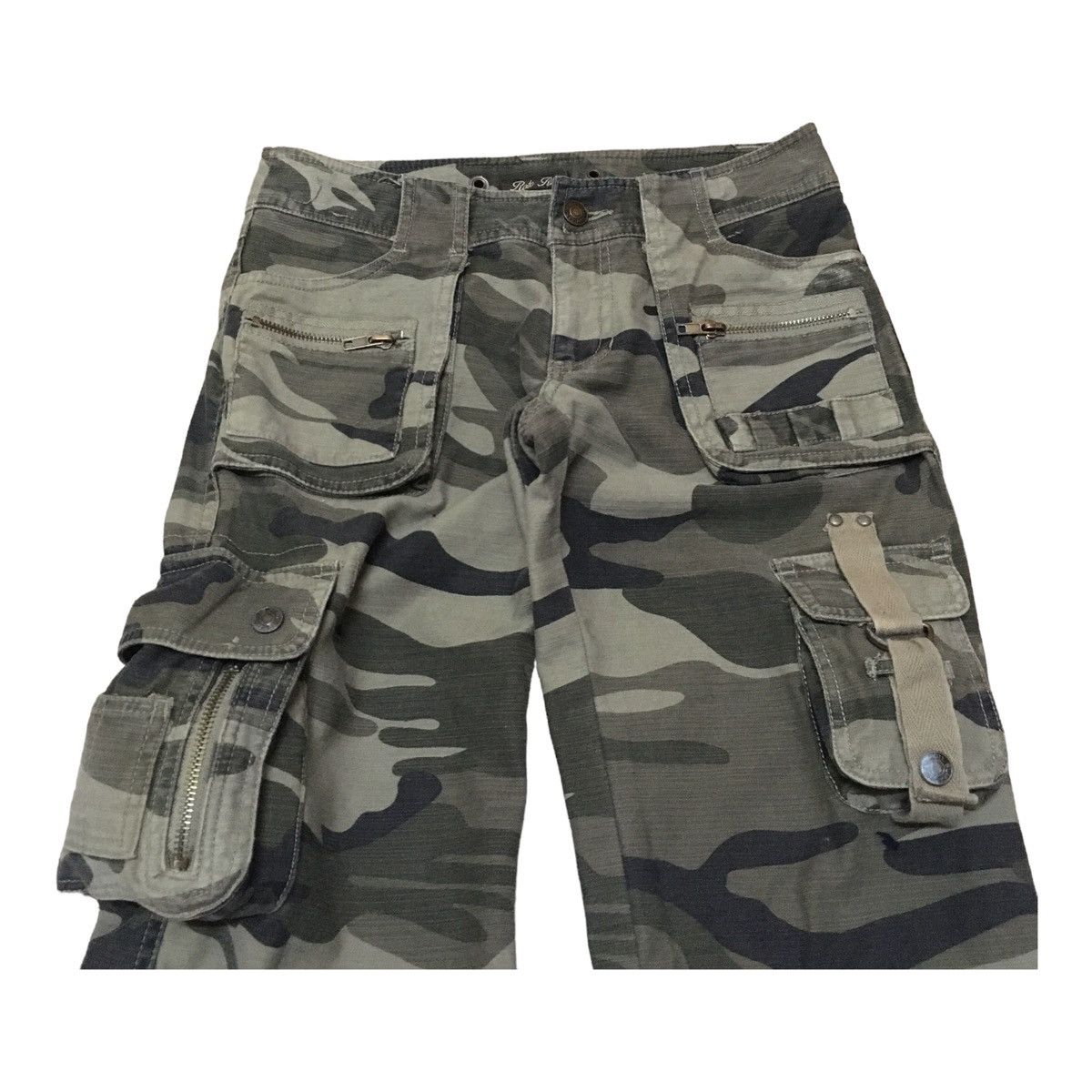 If Six Was Nine Rare Design Vintage Roterose Tactical Flared Cargo 1990s Size US 26 / EU 42 - 3 Thumbnail