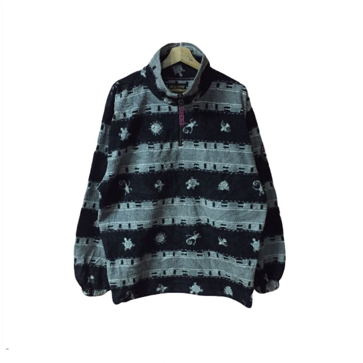 Descente Vintage Fleece 90’s Descente Zipper Long Sleeve Size US L / EU 52-54 / 3 - 1 Thumbnail