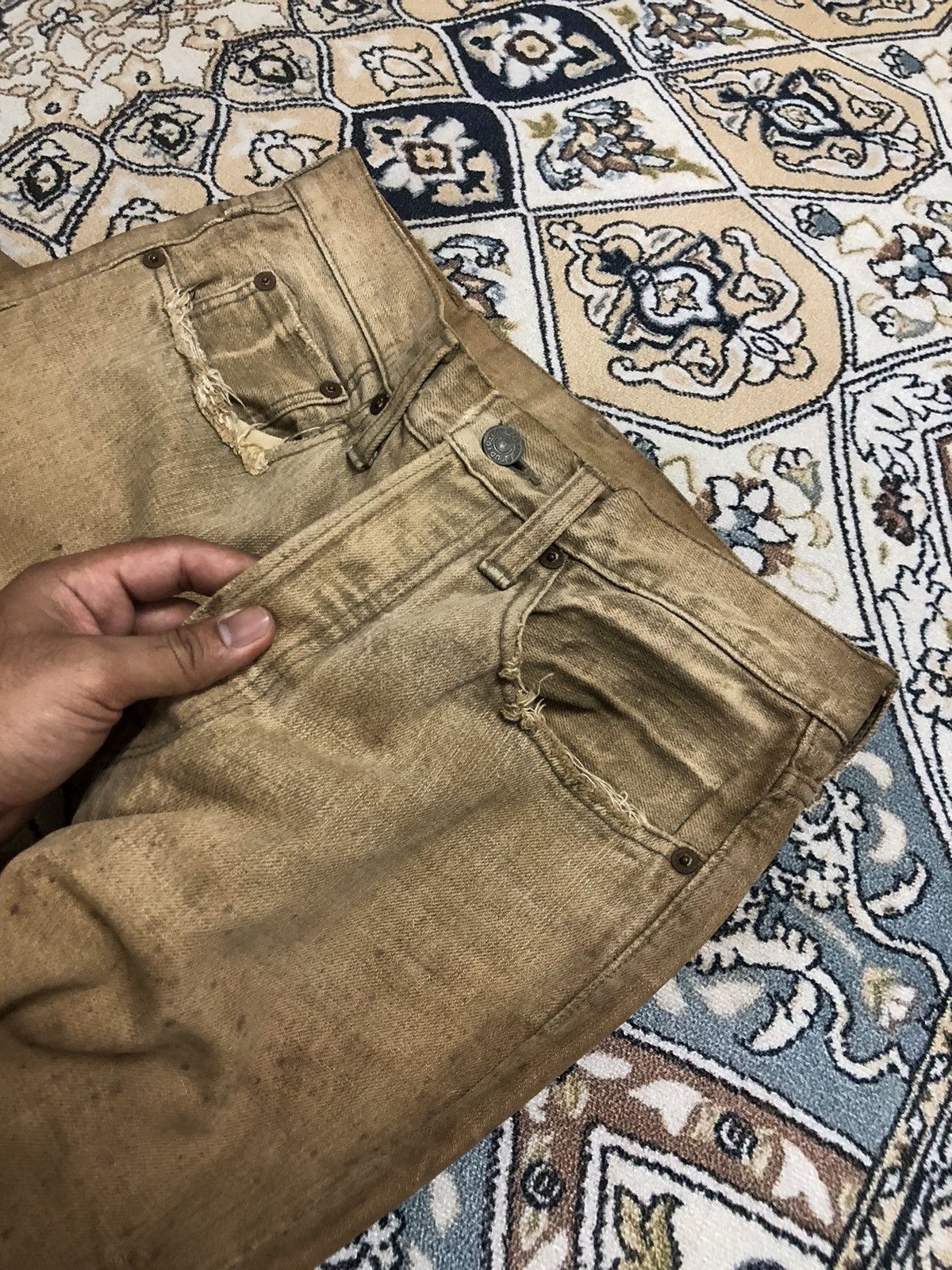 Studio D'Artisan Rare❗️Vintage Studio D Artisan Distressed Denim Like Kapital Size US 30 / EU 46 - 9 Thumbnail