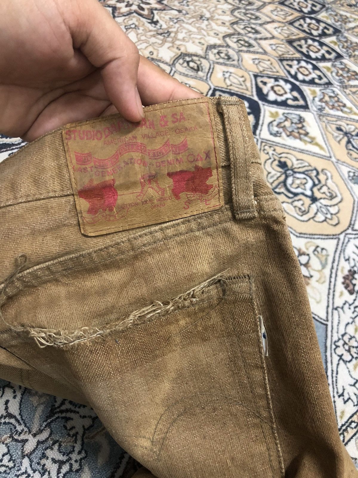 Studio D'Artisan Rare❗️Vintage Studio D Artisan Distressed Denim Like Kapital Size US 30 / EU 46 - 14 Thumbnail