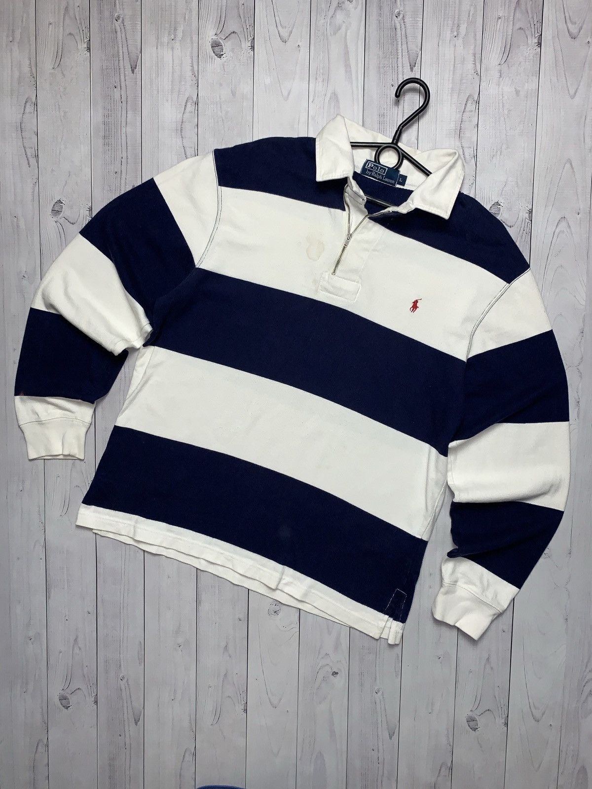Polo Ralph Lauren × Vintage Vintage Polo Ralph Lauren rugby zip 1/4 size L Size US L / EU 52-54 / 3 - 1 Thumbnail