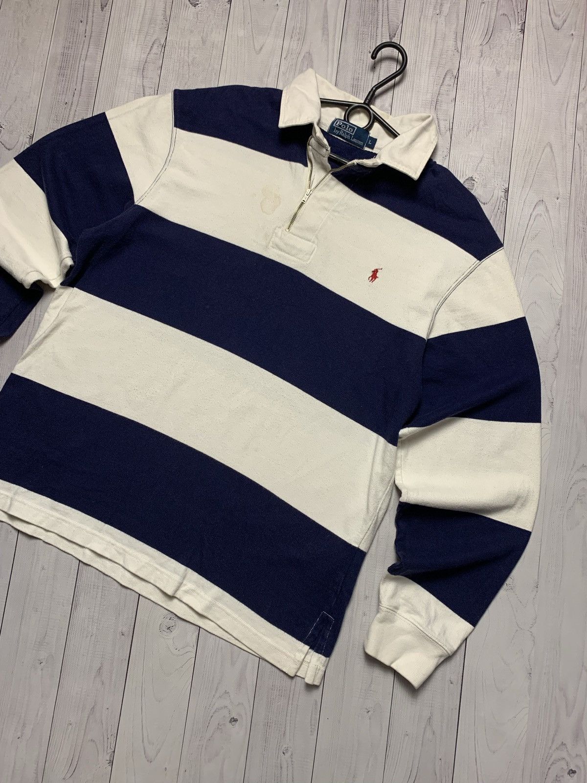 Polo Ralph Lauren × Vintage Vintage Polo Ralph Lauren rugby zip 1/4 size L Size US L / EU 52-54 / 3 - 2 Thumbnail