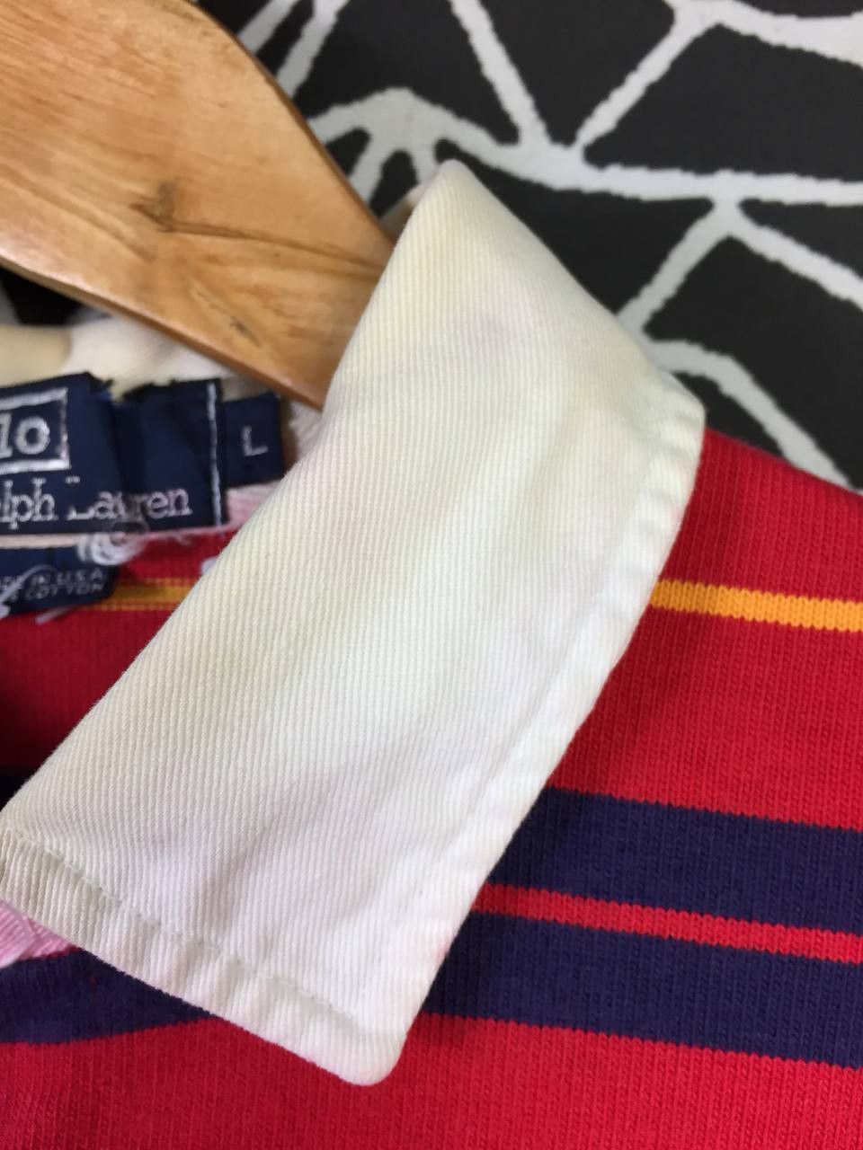 Polo Ralph Lauren Vtg 90s Polo Ralph Lauren Lion Logo Rugby Polo Tee Size US L / EU 52-54 / 3 - 6 Thumbnail