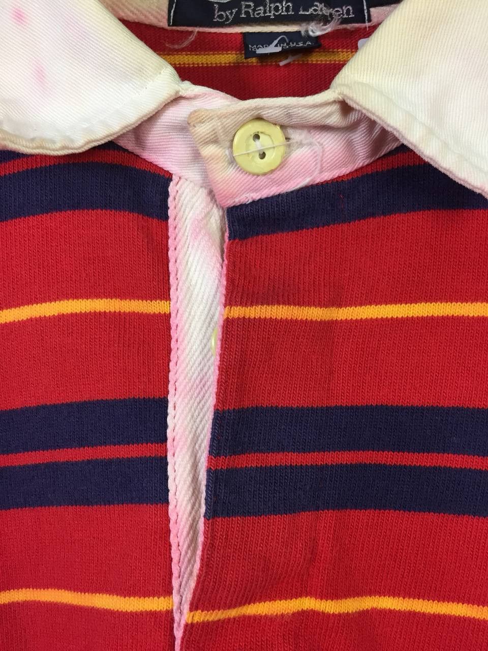 Polo Ralph Lauren Vtg 90s Polo Ralph Lauren Lion Logo Rugby Polo Tee Size US L / EU 52-54 / 3 - 4 Thumbnail
