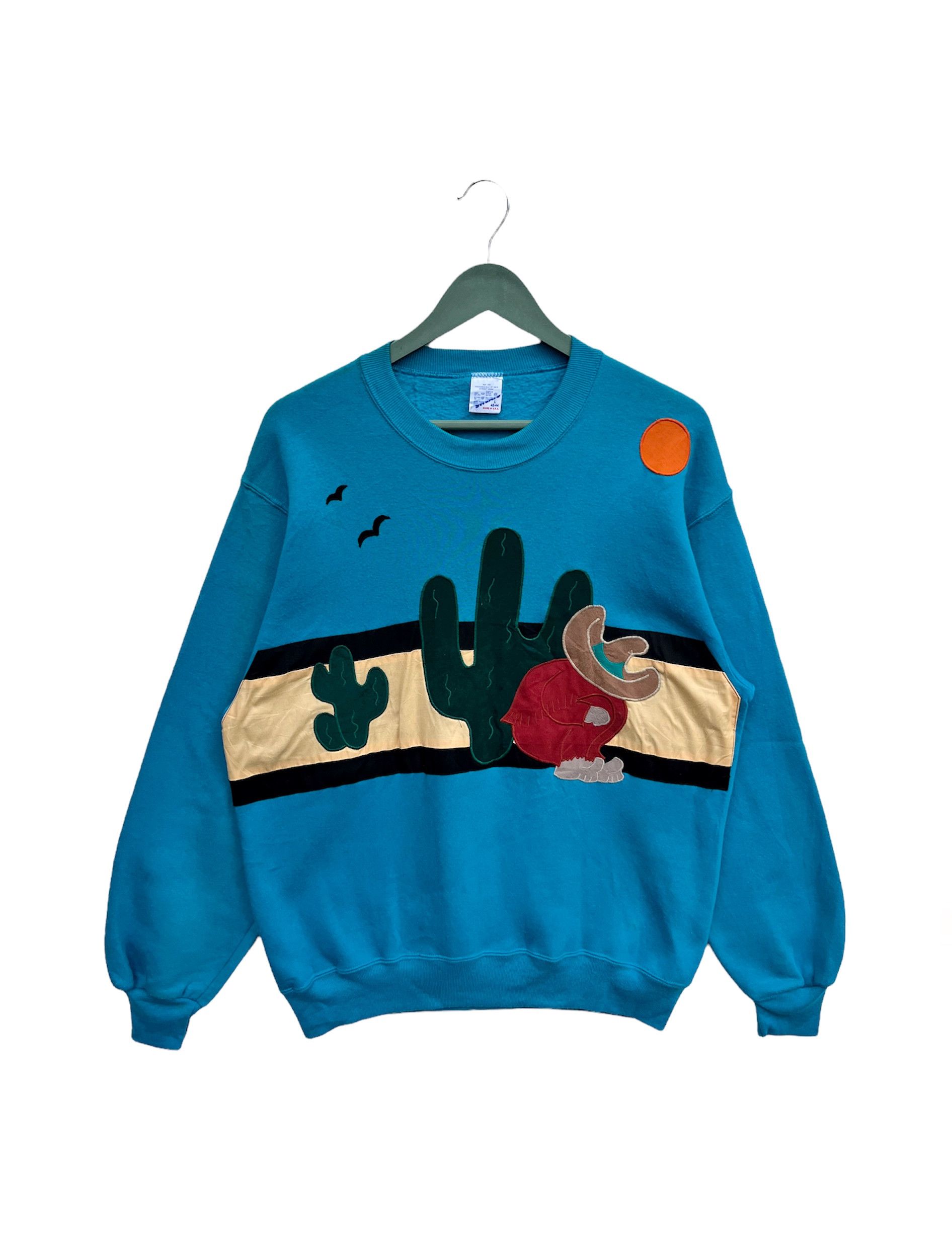 Jerzees Vintage 90s Deserts Art Sweatshirt Size US L / EU 52-54 / 3 - 1 Thumbnail