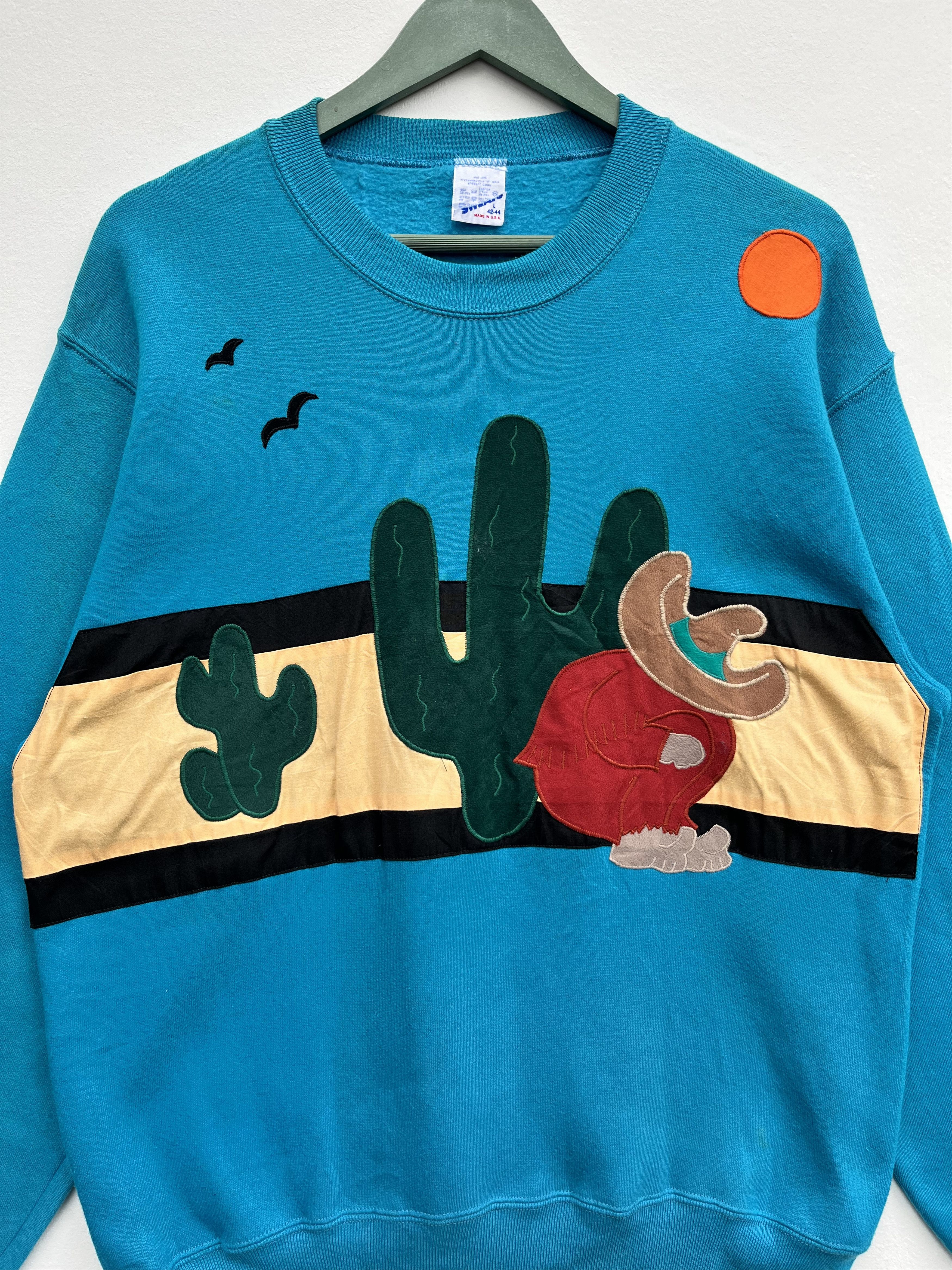Jerzees Vintage 90s Deserts Art Sweatshirt Size US L / EU 52-54 / 3 - 3 Thumbnail
