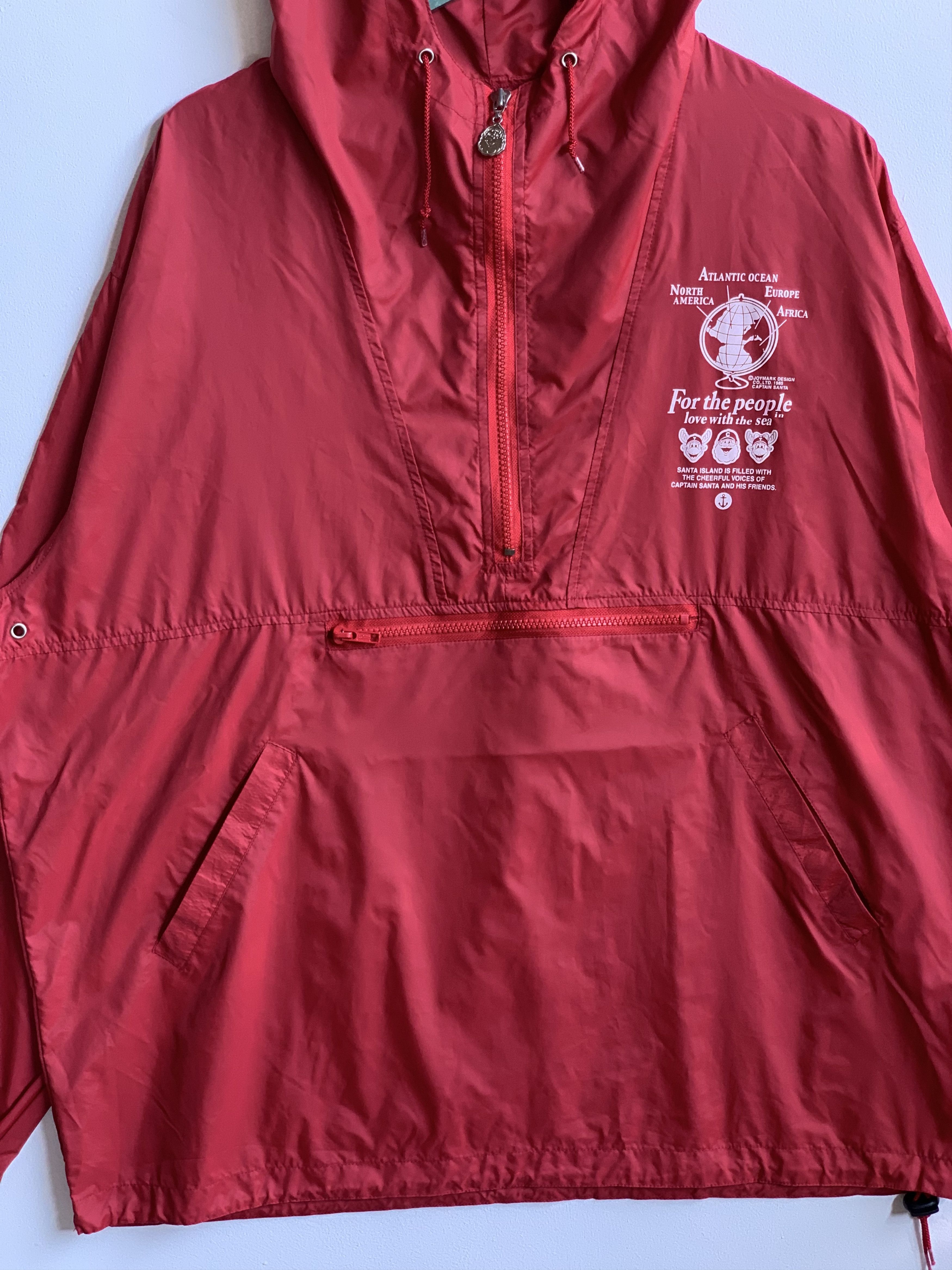 Cartoon Network Vintage Captain Santa Half Zip Windbreaker Hoodie Size US L / EU 52-54 / 3 - 3 Thumbnail