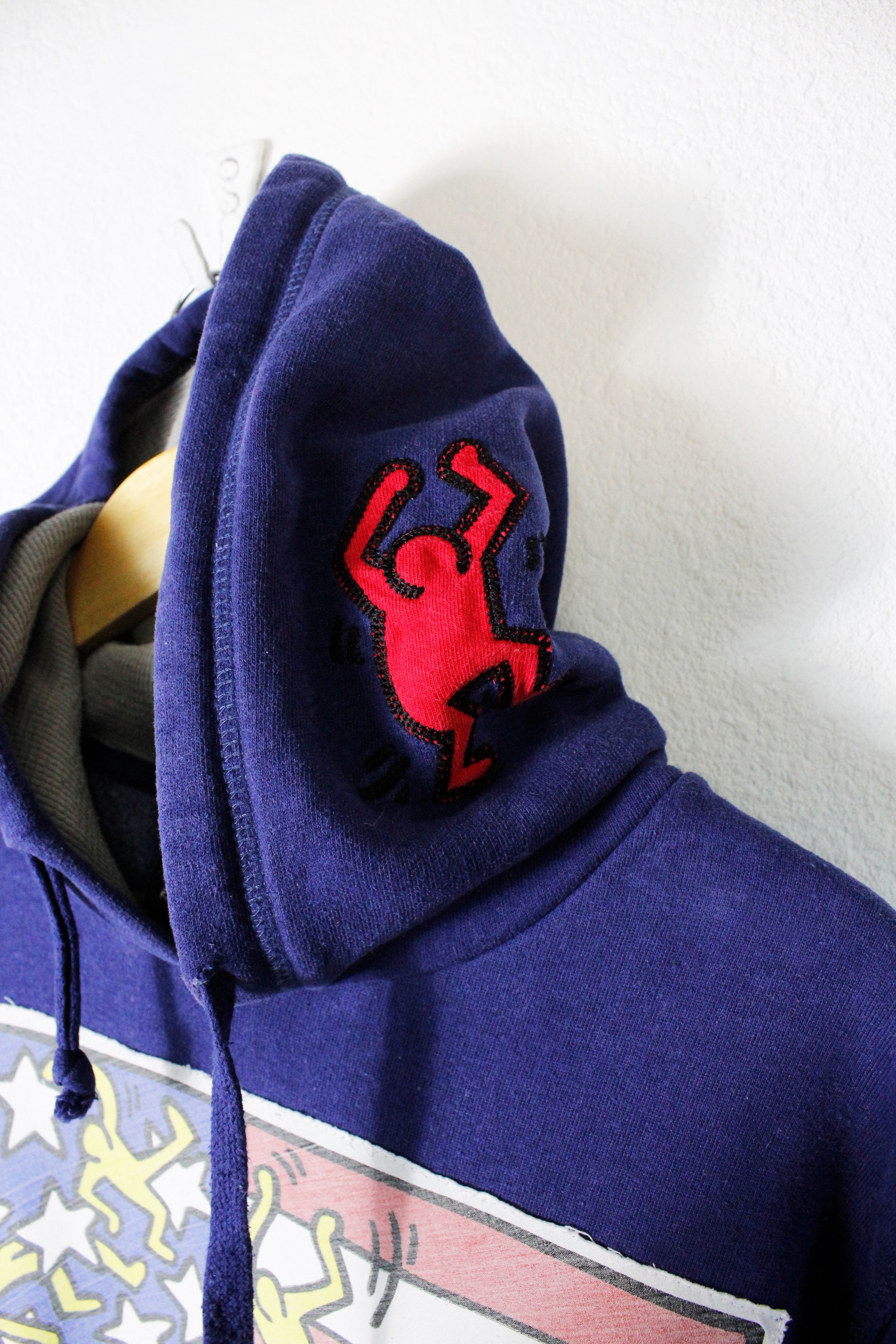Keith Haring × Vintage Vintage Keith Haring Art Tribute BK Applique USA Flag Hoodie Size US M / EU 48-50 / 2 - 5 Thumbnail
