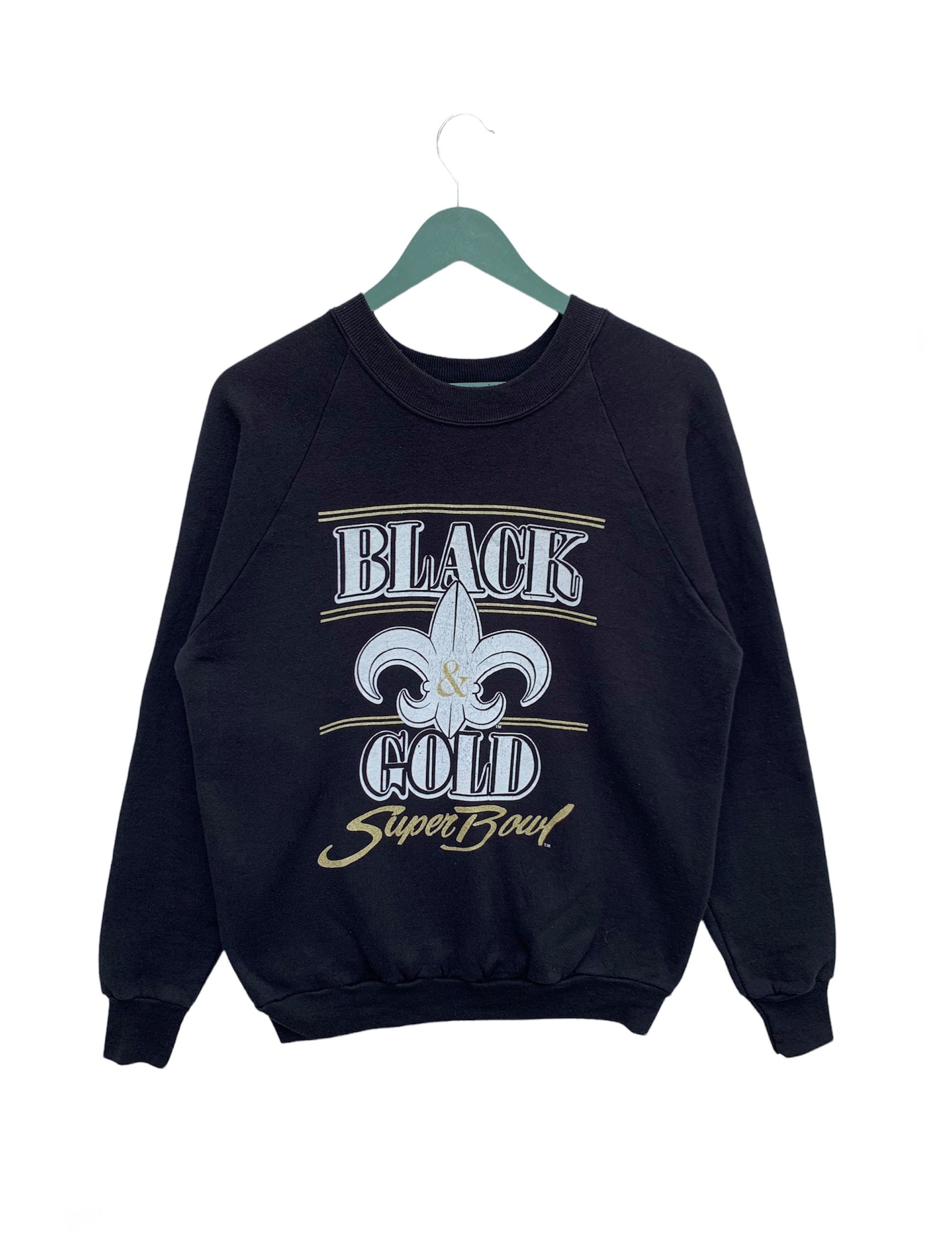 Fruit Of The Loom Vintage 90s Black & Gold Superbowl Sweatshirt Size US L / EU 52-54 / 3 - 1 Thumbnail