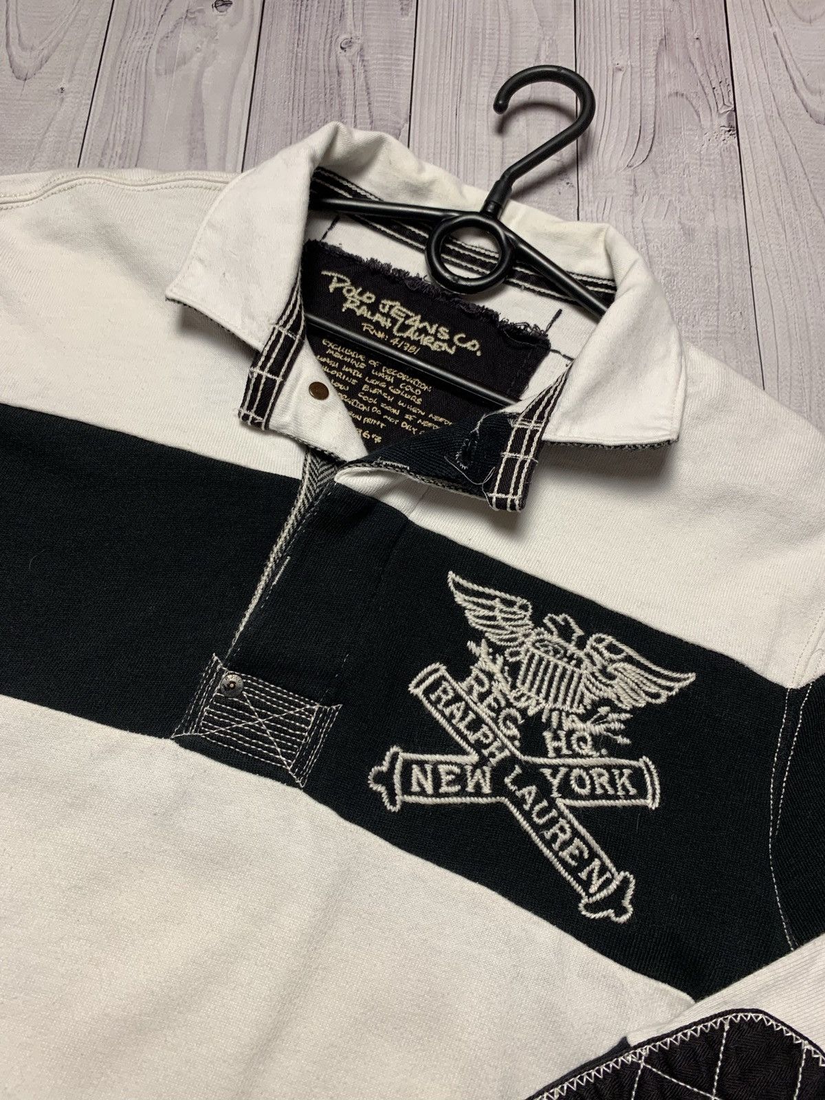 Polo Ralph Lauren × Vintage Polo Ralph Lauren New York rugby striped rare size M Size US M / EU 48-50 / 2 - 3 Thumbnail