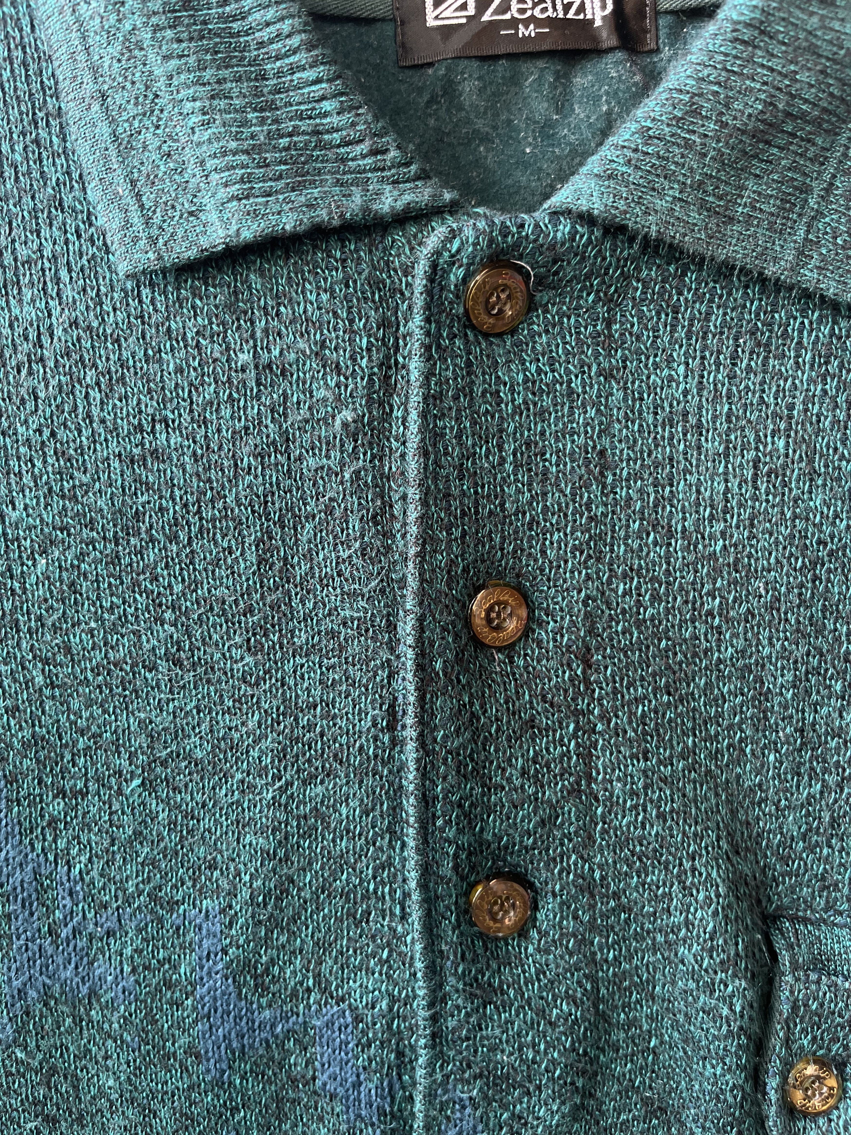 Japanese Brand Vintage ZealZip Knitwear Half Button Sweatshirt Size US M / EU 48-50 / 2 - 5 Thumbnail