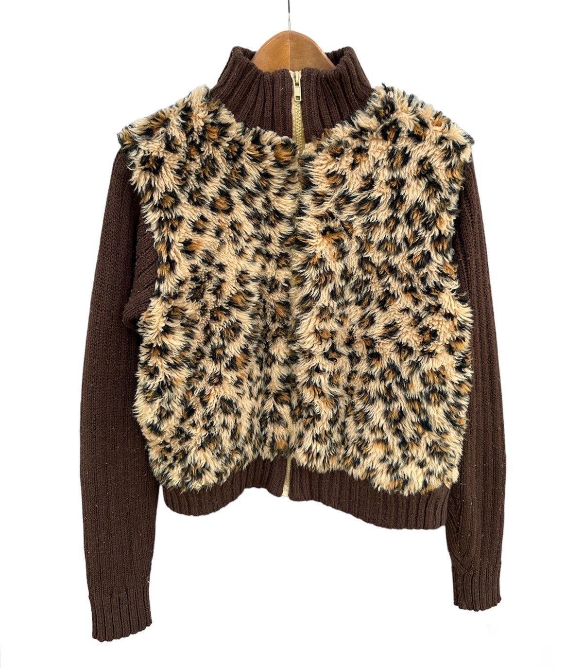 Japanese Brand M.b clash fur leopard jacket Size S / US 4 / IT 40 - 1 Thumbnail