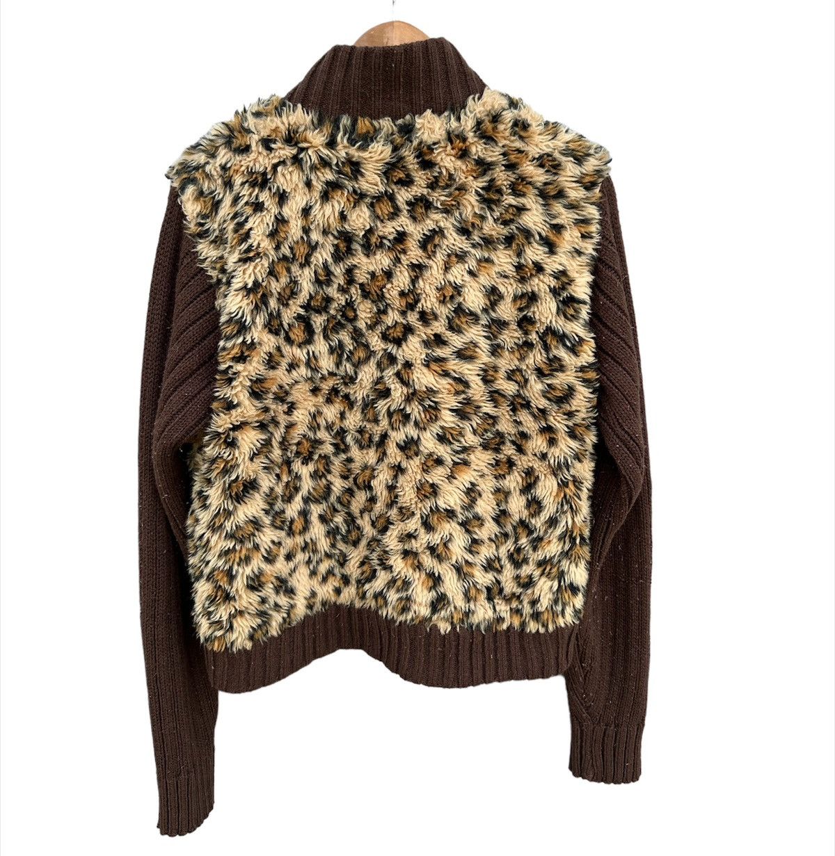 Japanese Brand M.b clash fur leopard jacket Size S / US 4 / IT 40 - 2 Thumbnail
