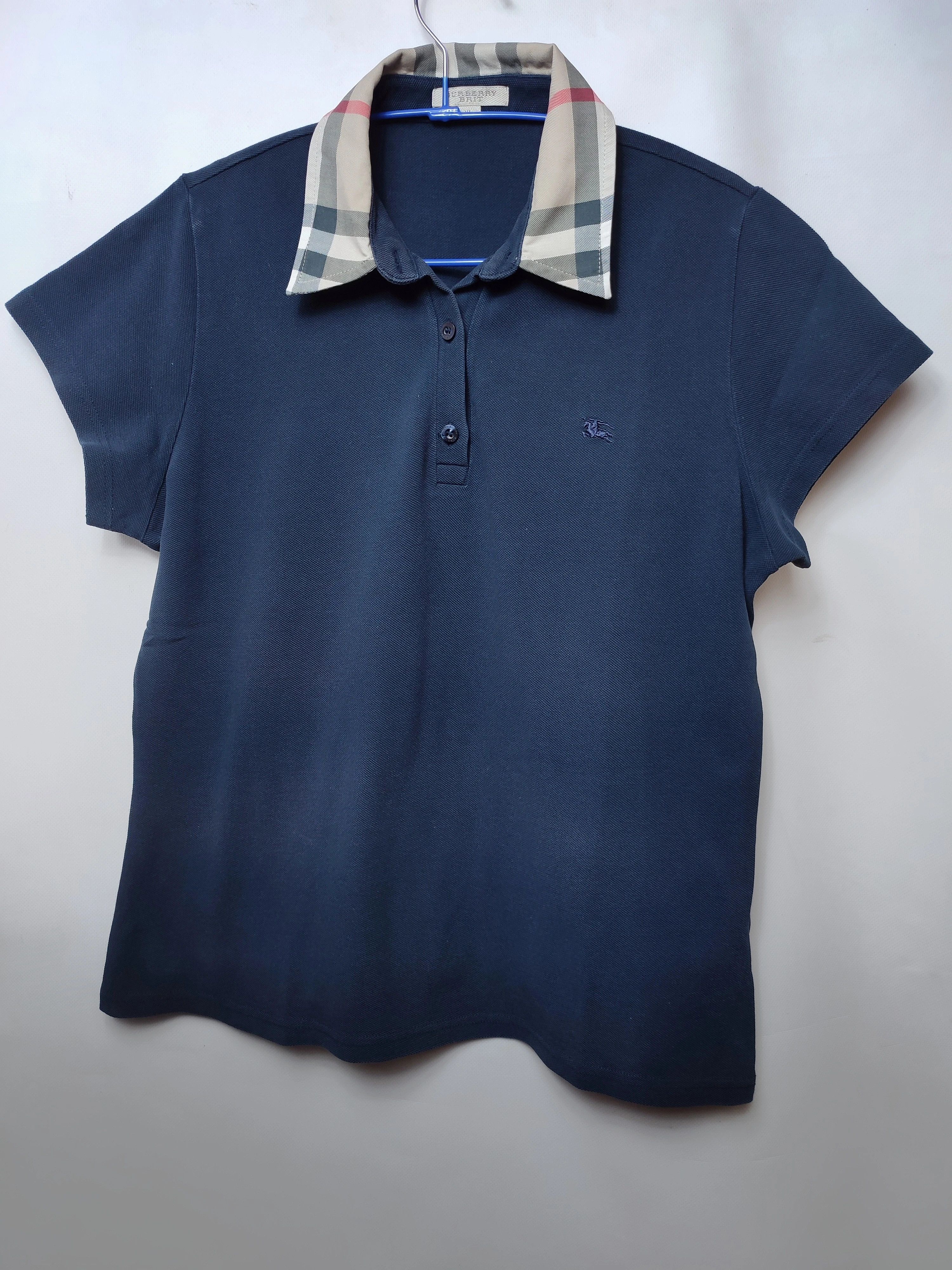 Burberry Burberry Brit Nova Check Navy Polo t-shirt Size XL / US 12-14 / IT 48-50 - 2 Thumbnail