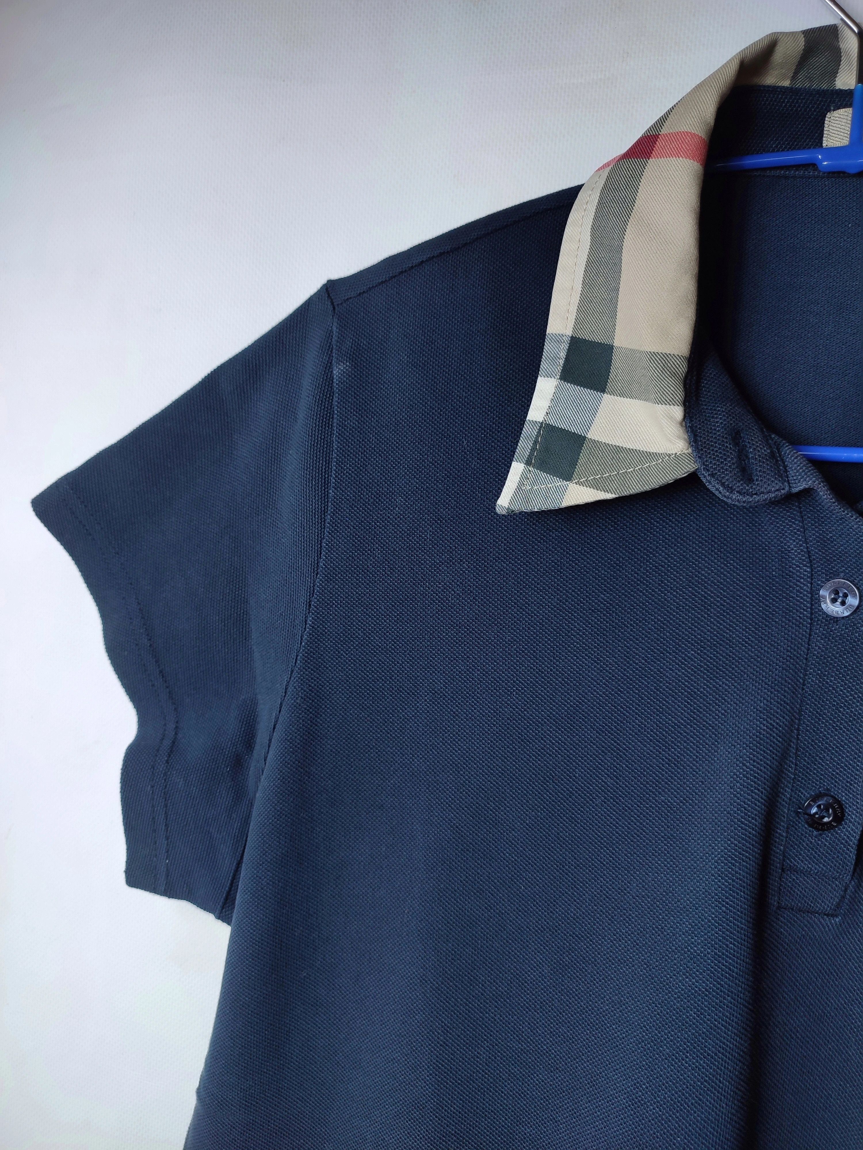 Burberry Burberry Brit Nova Check Navy Polo t-shirt Size XL / US 12-14 / IT 48-50 - 4 Thumbnail