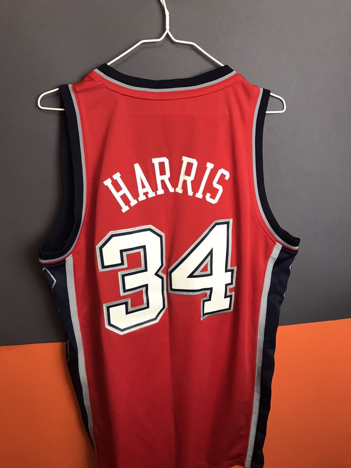 NBA Vintage NBA Adidas NETS 34 Harris Size US L / EU 52-54 / 3 - 4 Thumbnail