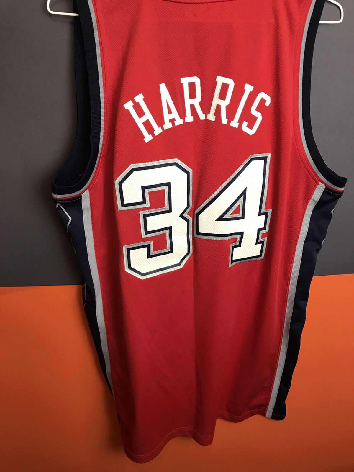 NBA Vintage NBA Adidas NETS 34 Harris Size US L / EU 52-54 / 3 - 5 Thumbnail