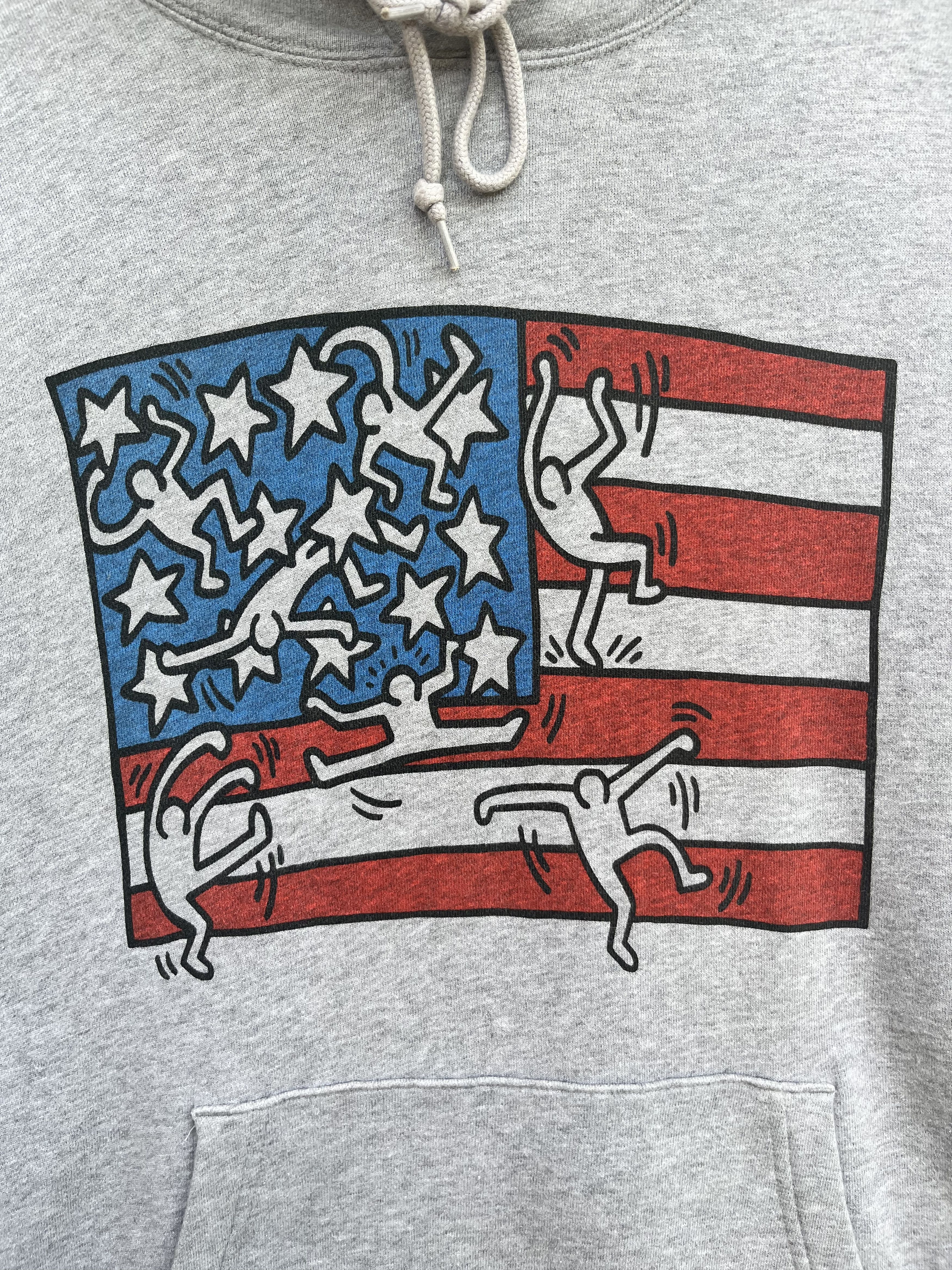 Keith Haring Vintage Y2K Keith Haring American Flag Hoodie Size US XL / EU 56 / 4 - 4 Thumbnail