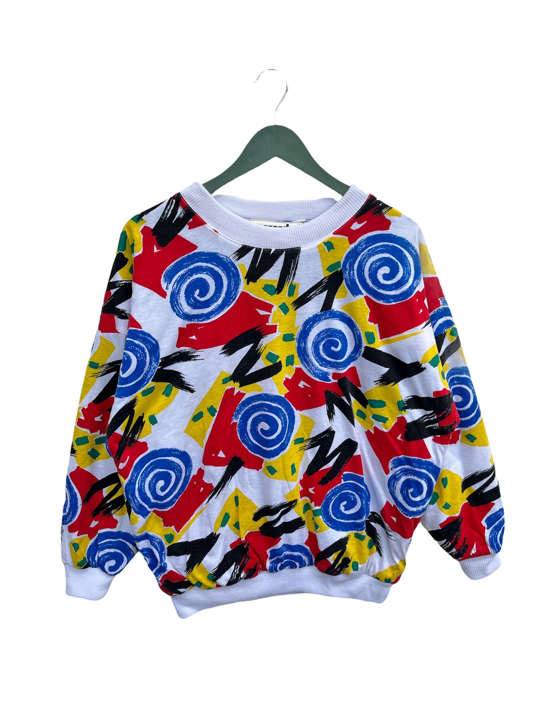 Vintage Vintage 90s Gerald Works All Prints Sweatshirt Size US M / EU 48-50 / 2 - 1 Thumbnail