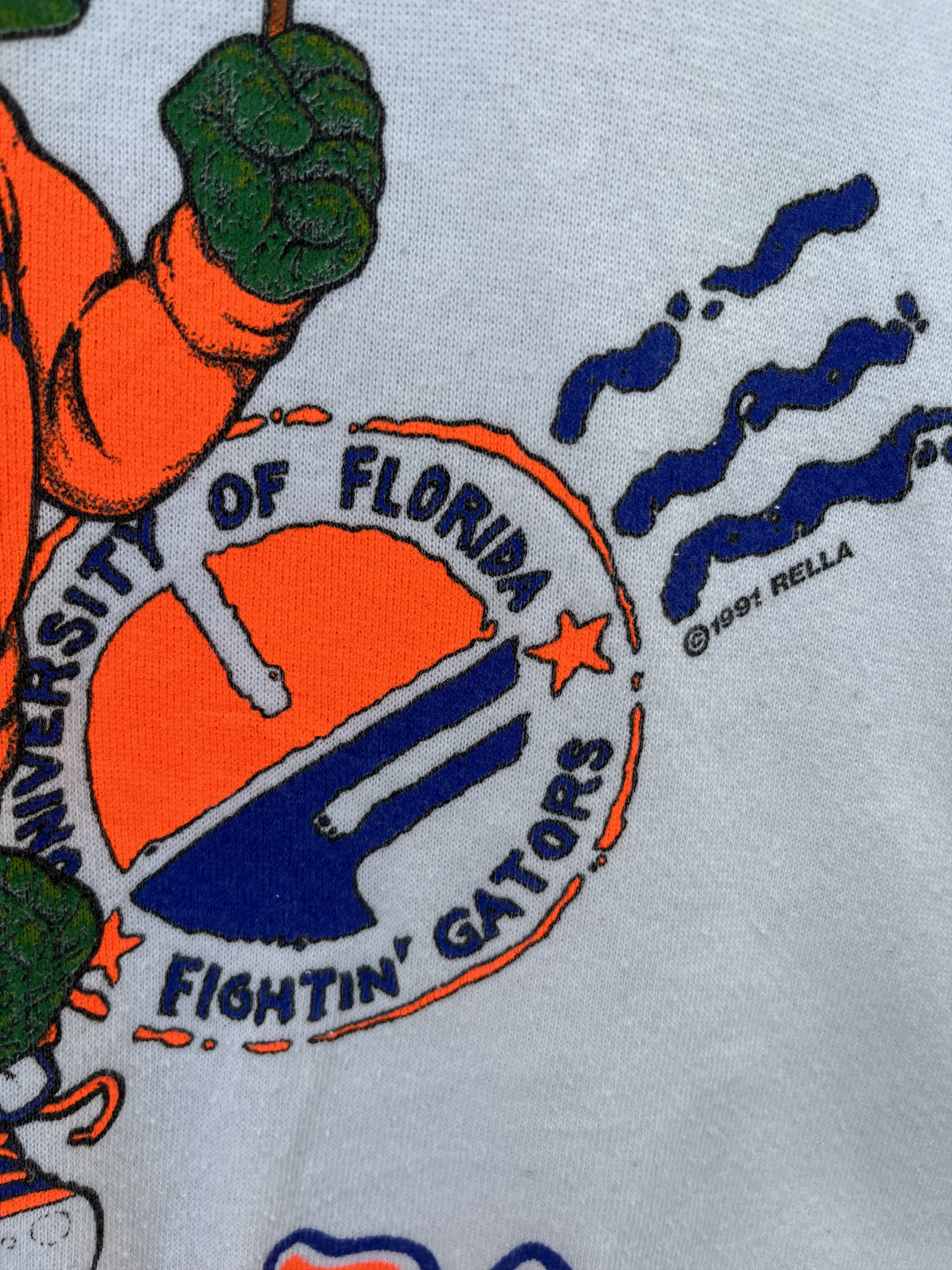 Jerzees Vintage 1991 University Of Florida Gators Tshirt Size US L / EU 52-54 / 3 - 4 Thumbnail