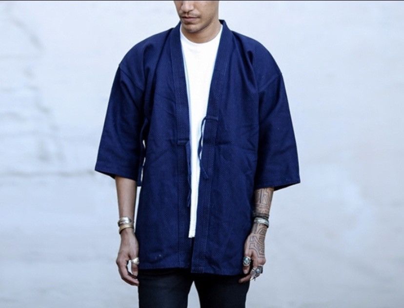 🇯🇵vintage Narogi indigo kimono nice designer